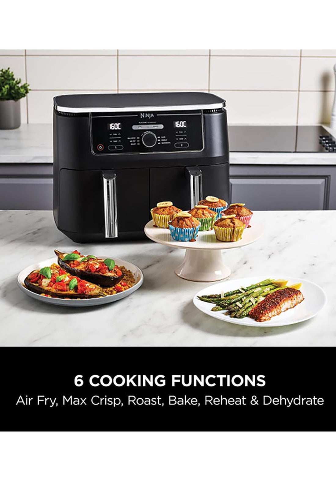 Foodi Max Dual Zone Air Fryer AF400UK Black – Shaws