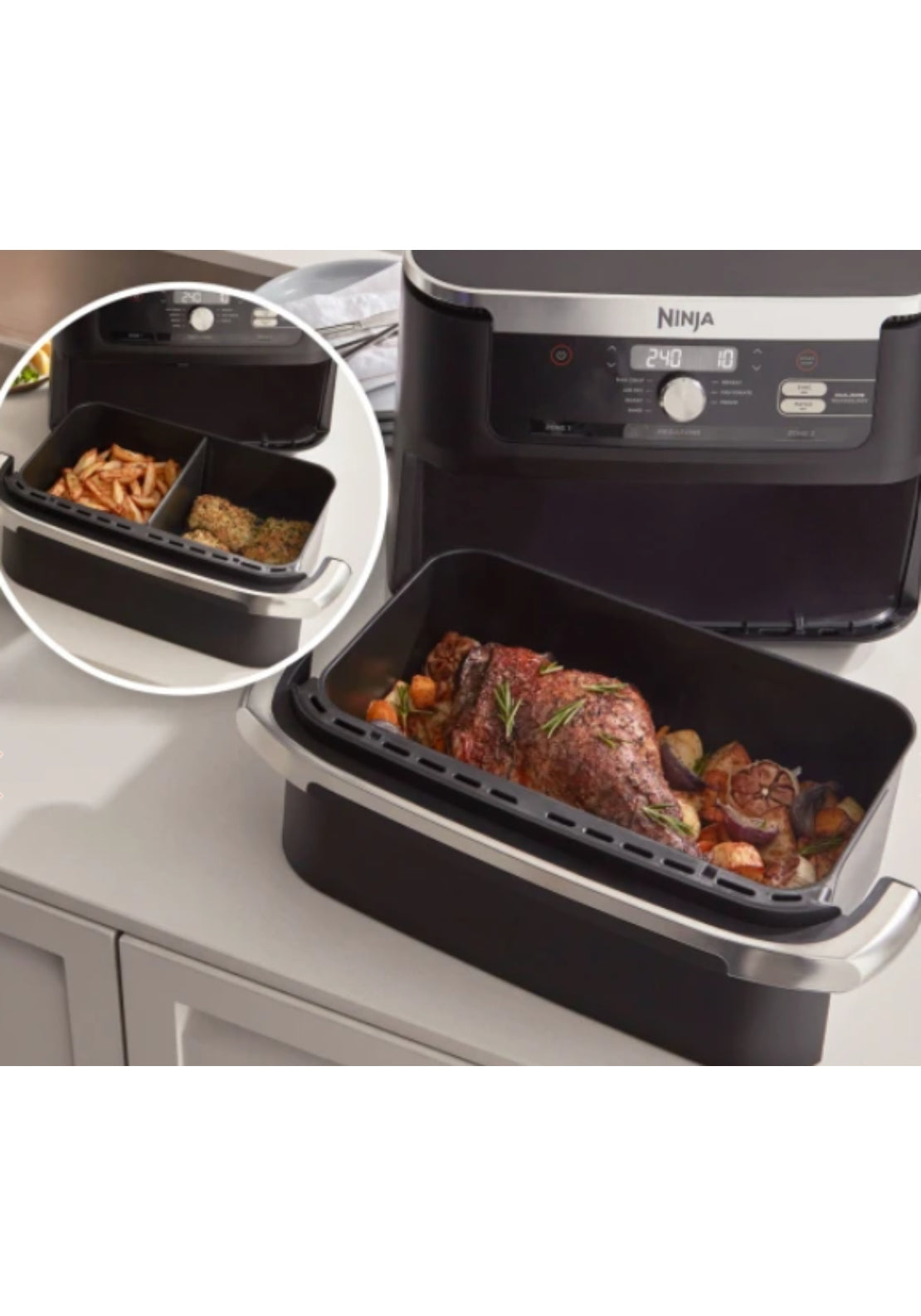 Ninja Foodi FlexDrawer XL Air Fryer 10.4L | AF500UK - Black 3 Shaws Department Stores