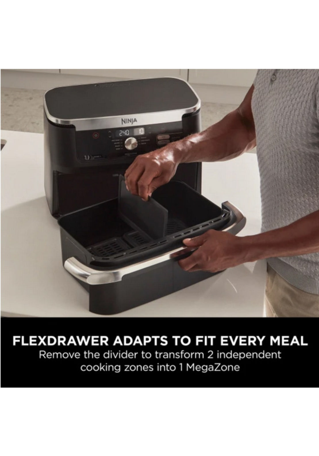 Ninja Foodi FlexDrawer XL Air Fryer 10.4L | AF500UK - Black 4 Shaws Department Stores