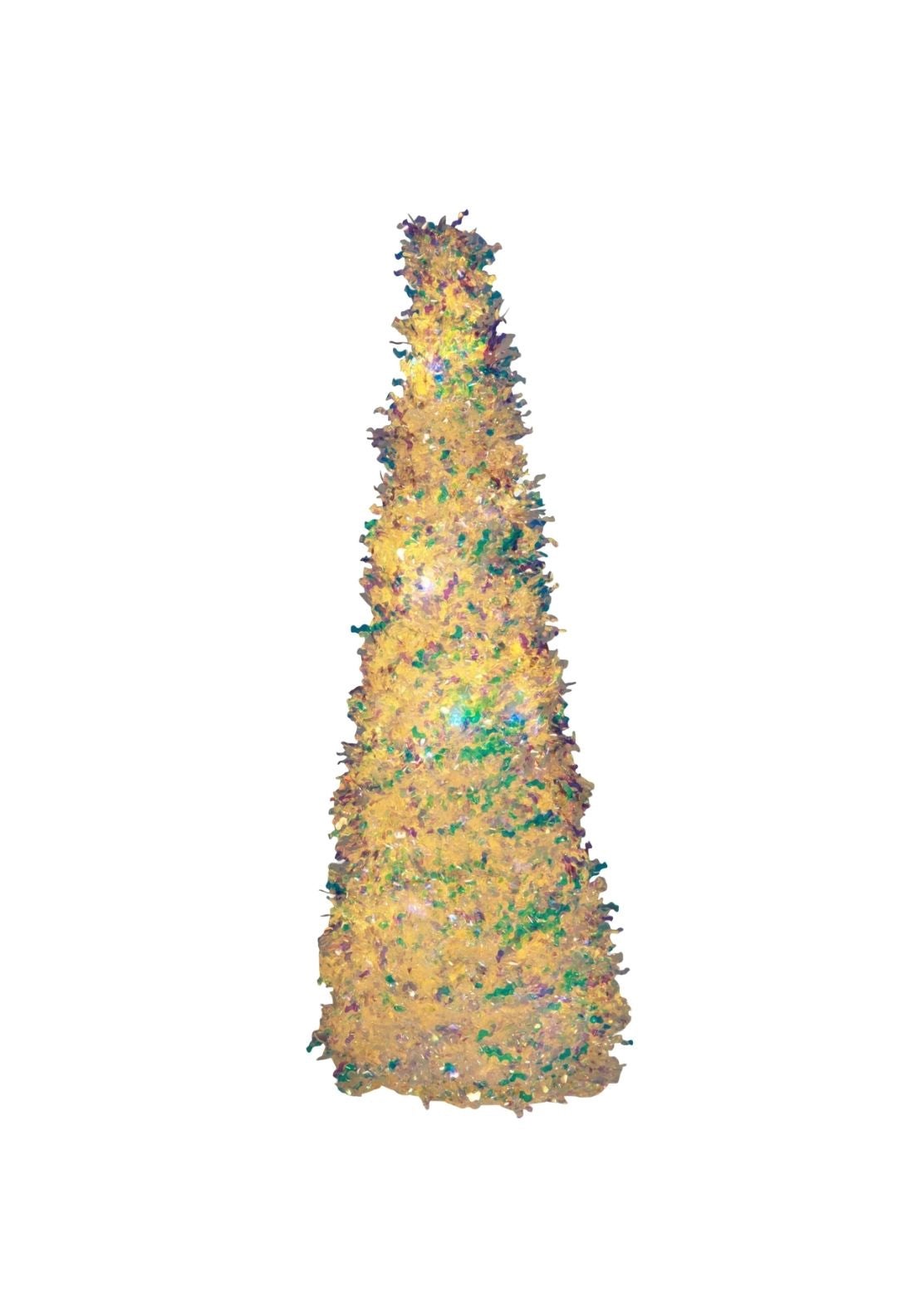 LED Cone Tinsel Tree - Multi