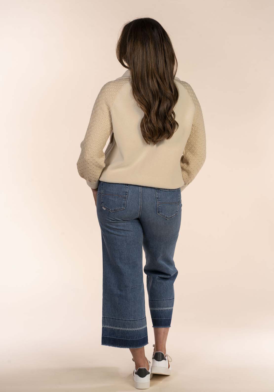 Naoise Long Sleeve Raglan Zipfront Jacket - Beige 5 Shaws Department Stores