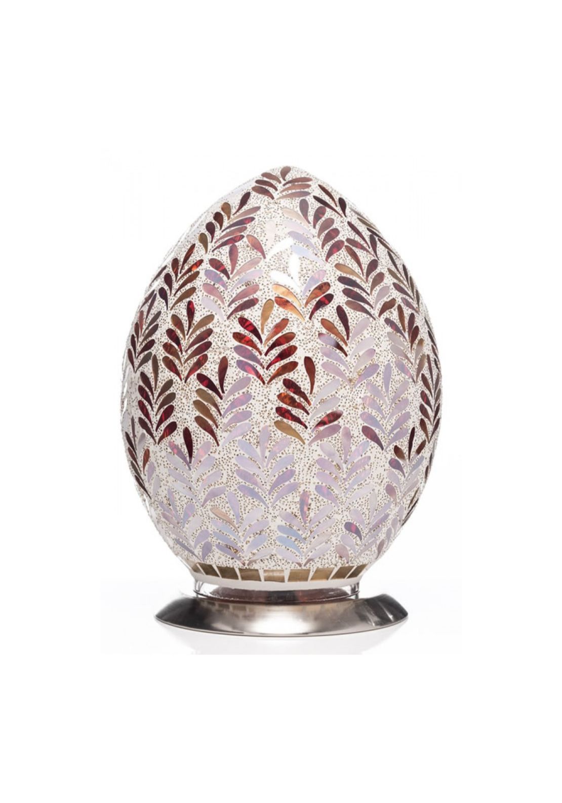 The Grange Collection Mosaic Egg Lamp - Red 1 Shaws Department Stores