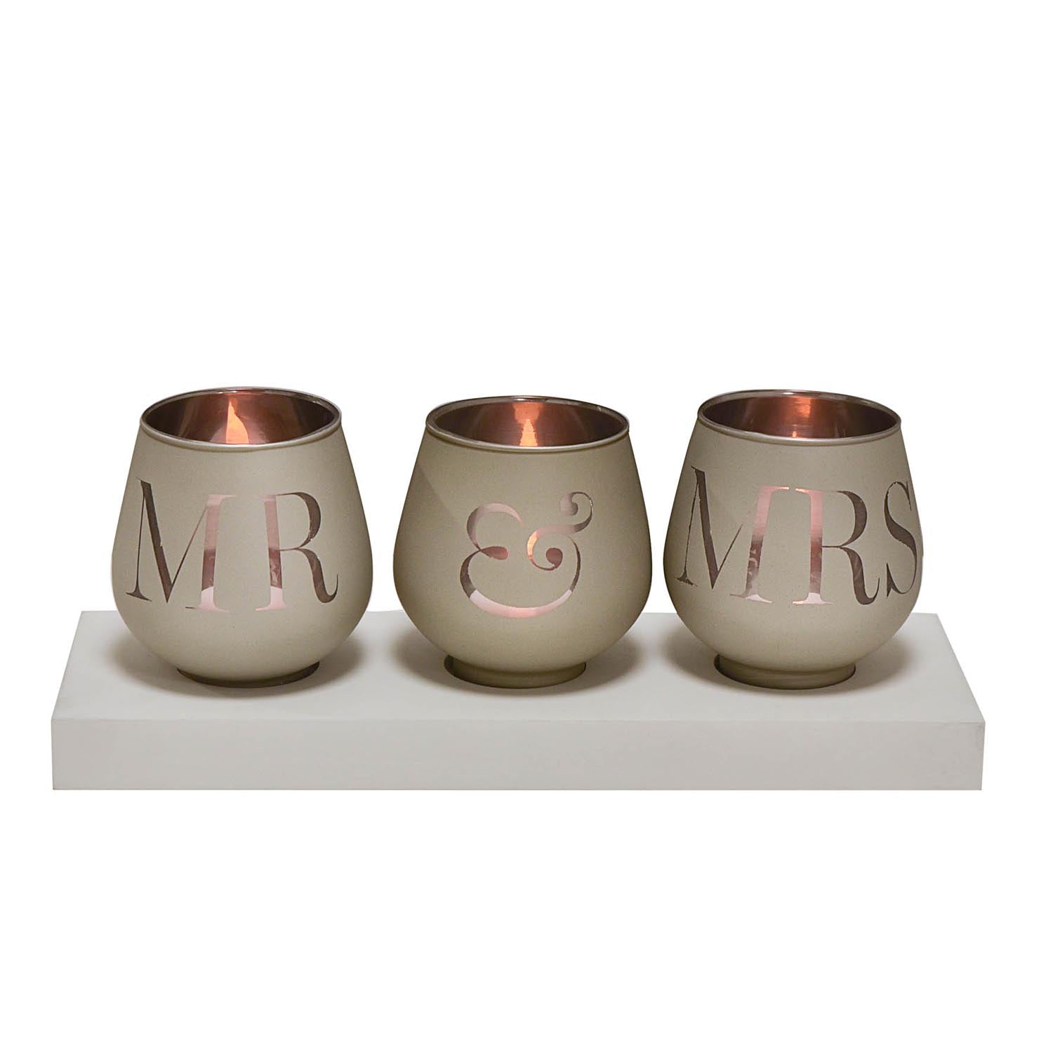 Amore Amore Triple Tea Light Holder - Mr &amp; Mrs 2 Shaws Department Stores