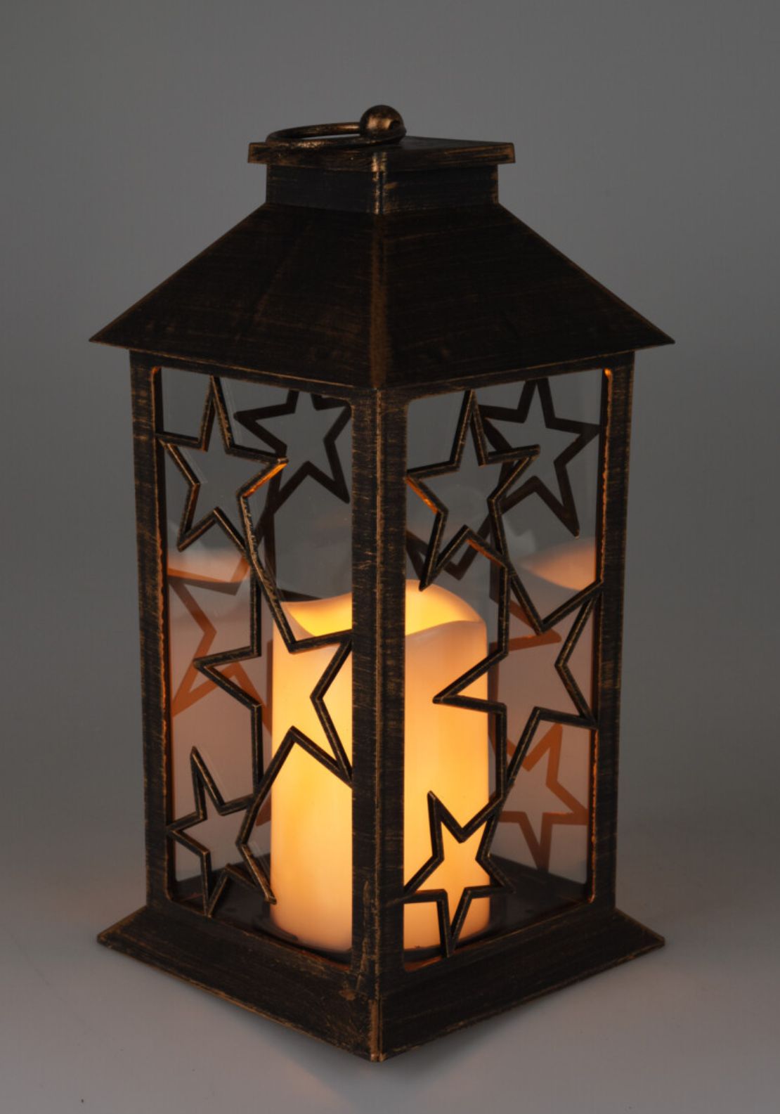The Home Christmas LED Lantern Star Design - Black 1 Shaws Department Stores