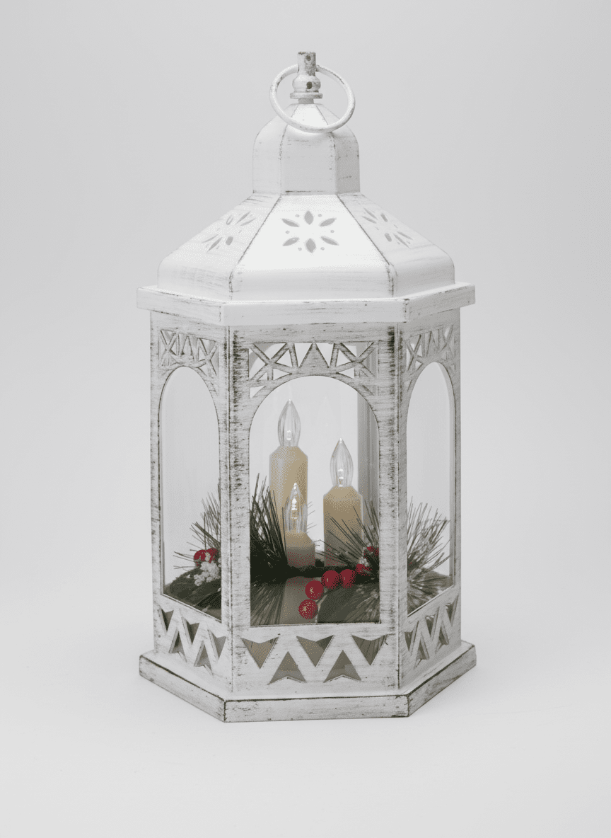 The Home Christmas Lantern With 3 Led Candles 2 Shaws Department Stores