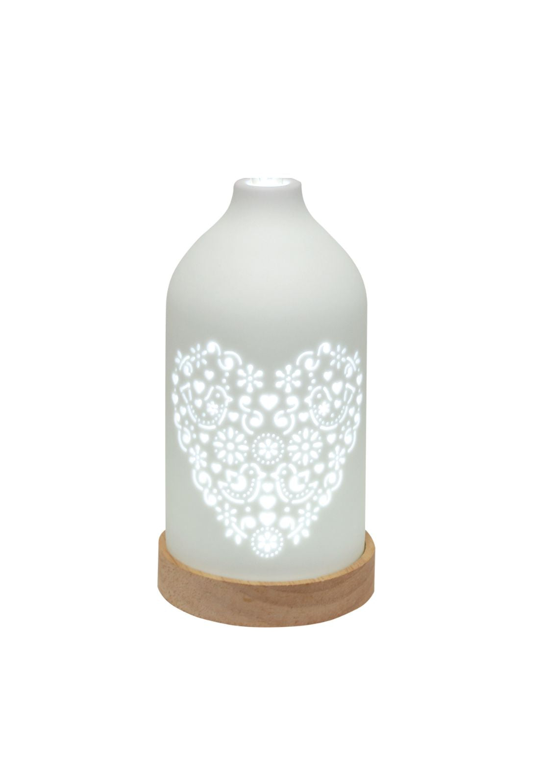Aromatize LED Heart Ceramic Reed Diffuser - White 2 Shaws Department Stores
