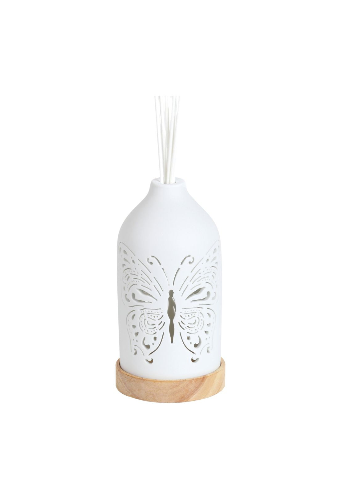 Aromatize LED Butterfly Ceramic Reed Diffuser - White 1 Shaws Department Stores