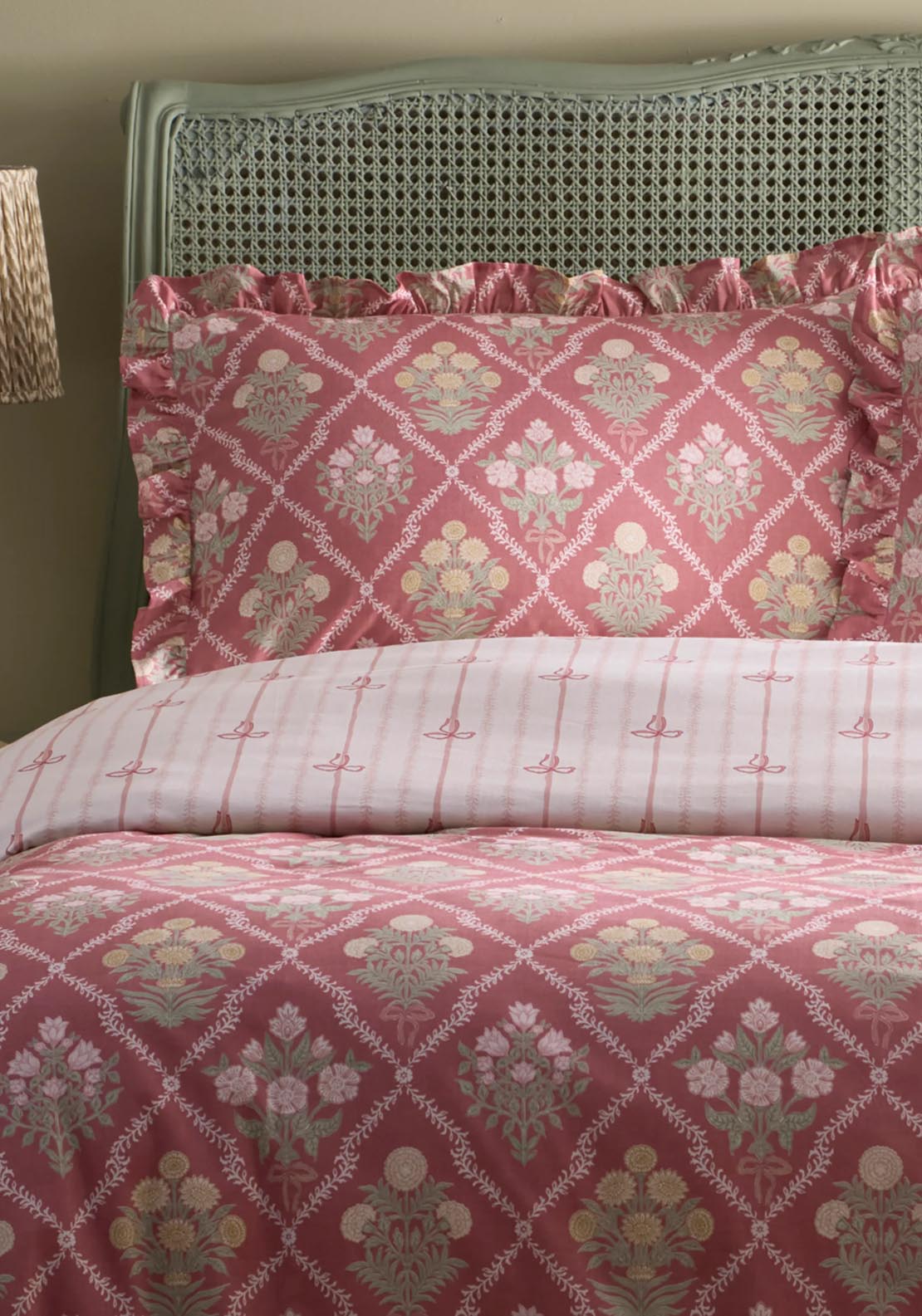 Heather &amp; Ferne Aura Frill Duvet Cover Set - Pink 2 Shaws Department Stores