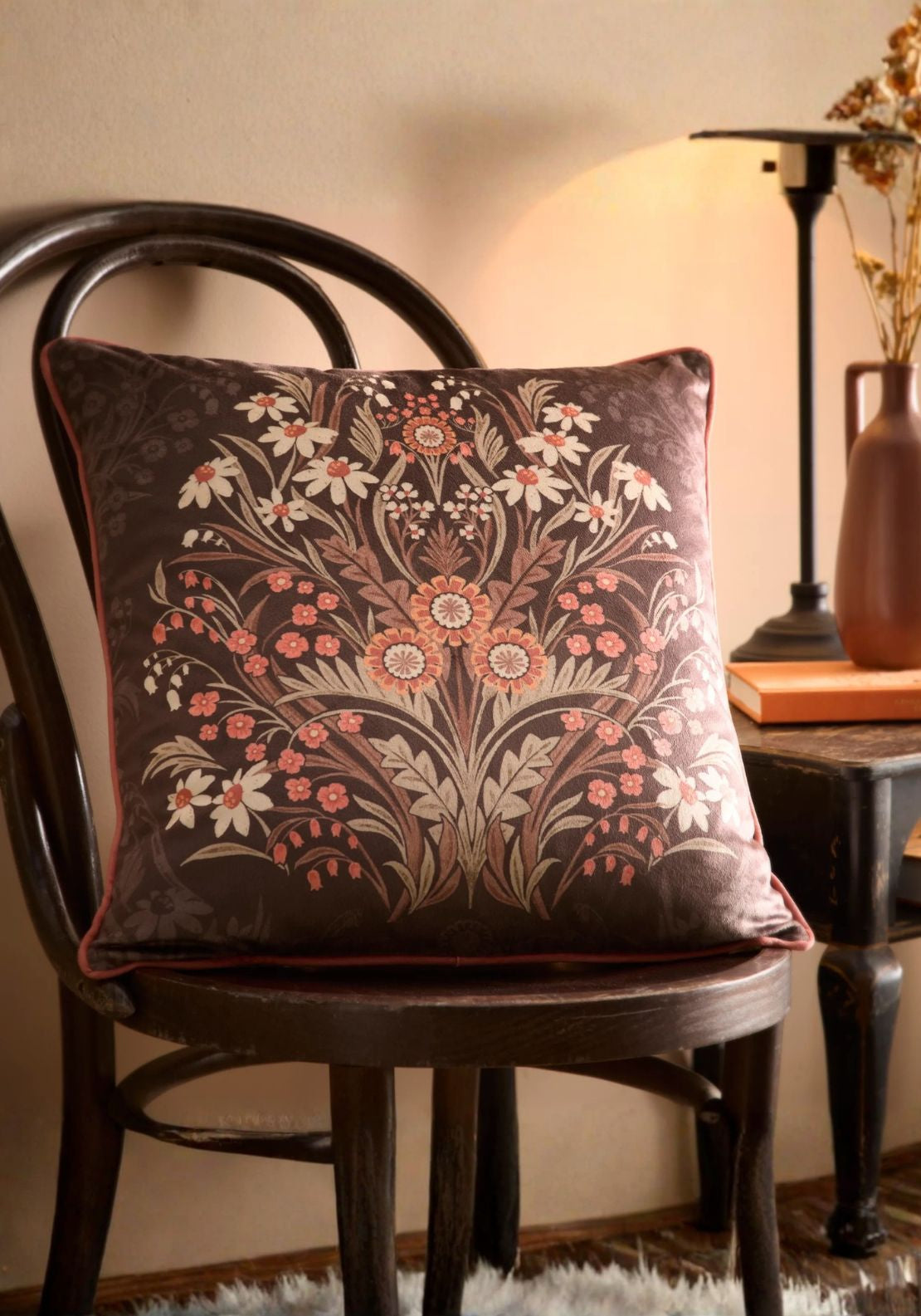 The Home Collection Alice Chocolate Cushion - Brown 1 Shaws Department Stores