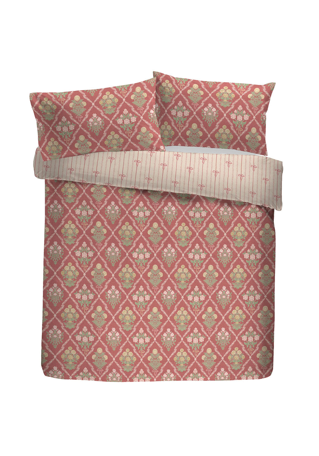 Heather &amp; Ferne Aura Frill Duvet Cover Set - Pink 5 Shaws Department Stores