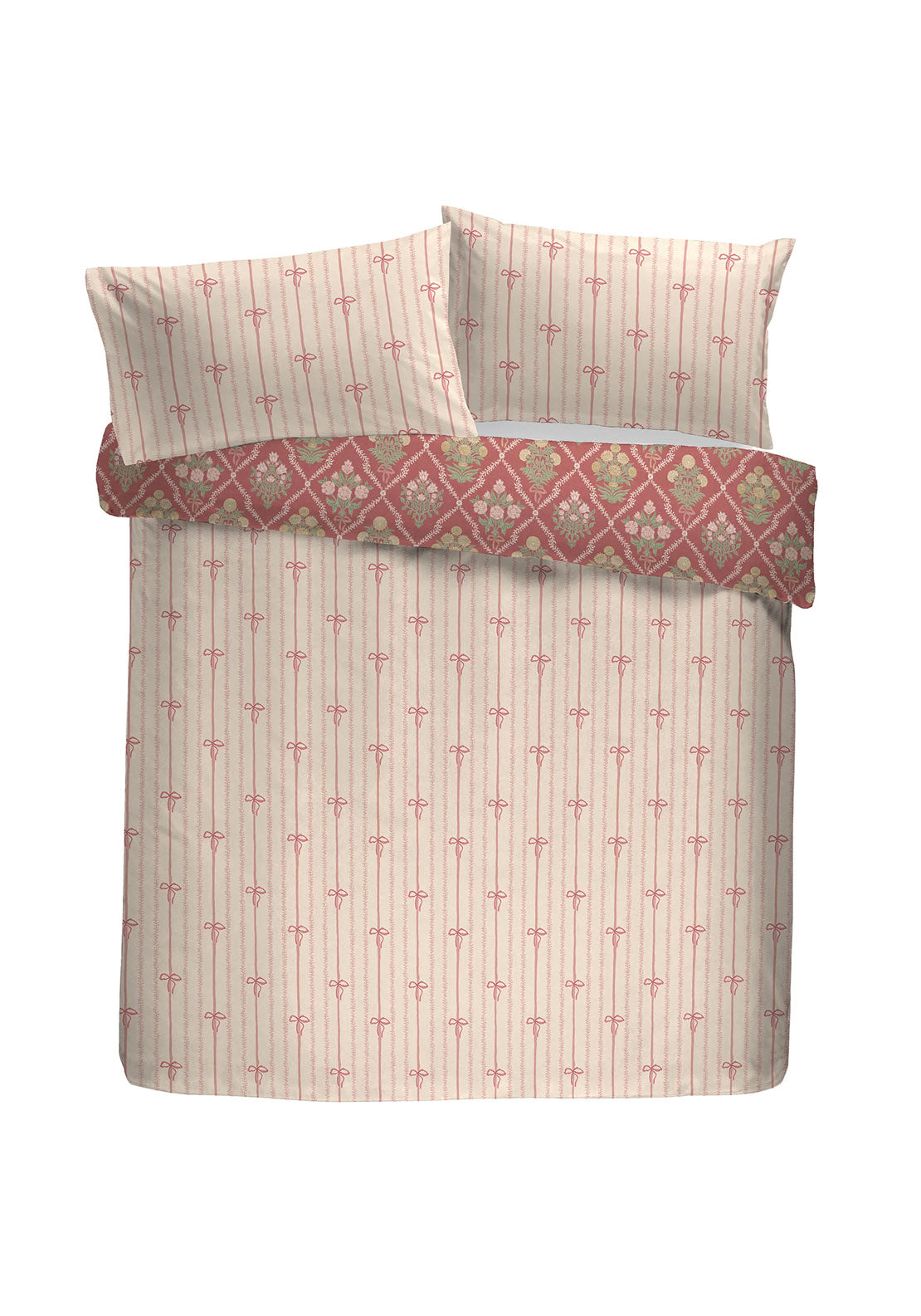 Heather &amp; Ferne Aura Frill Duvet Cover Set - Pink 6 Shaws Department Stores