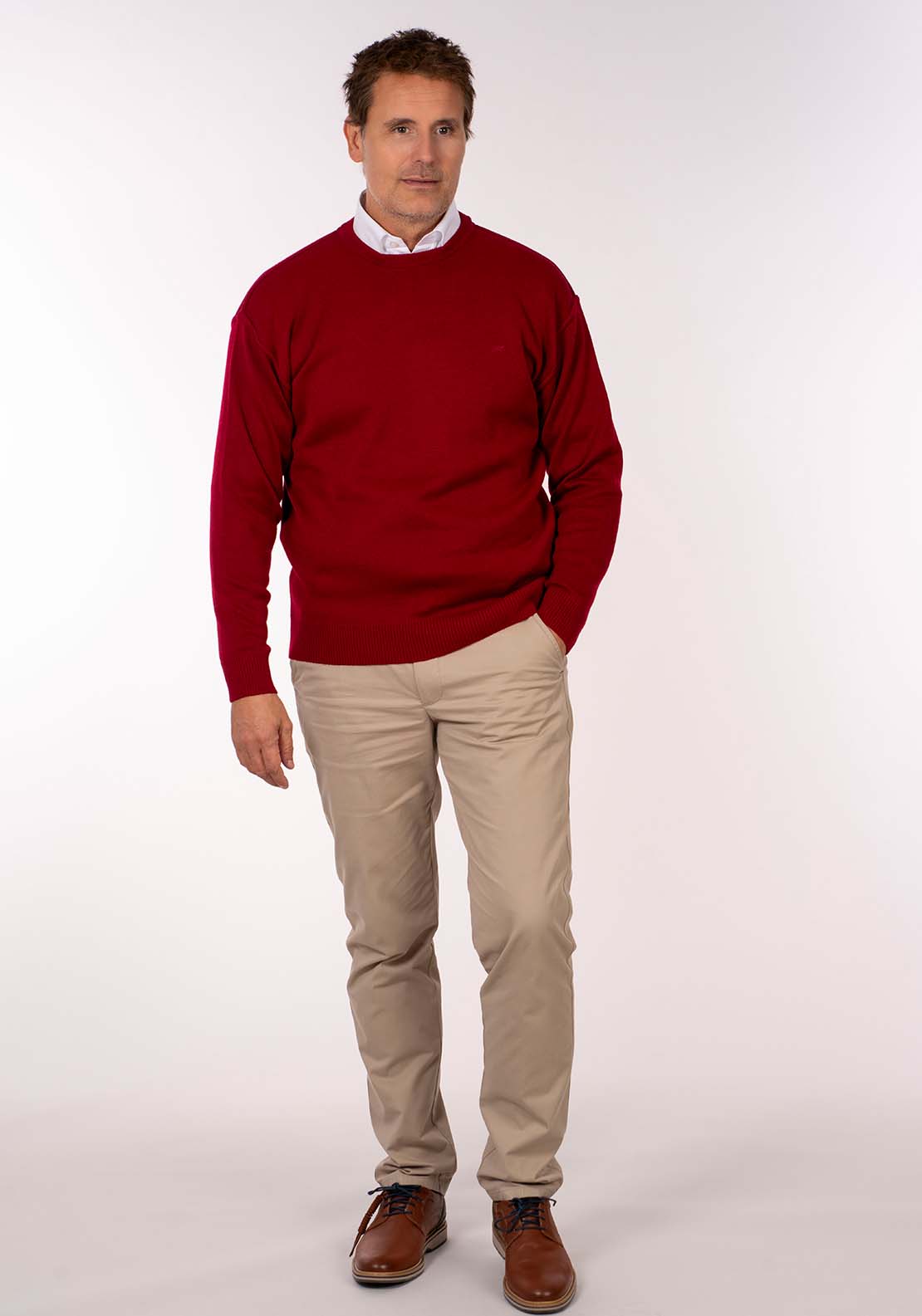 Yeats Plain Crew Neck Knit - Acino 3 Shaws Department Stores