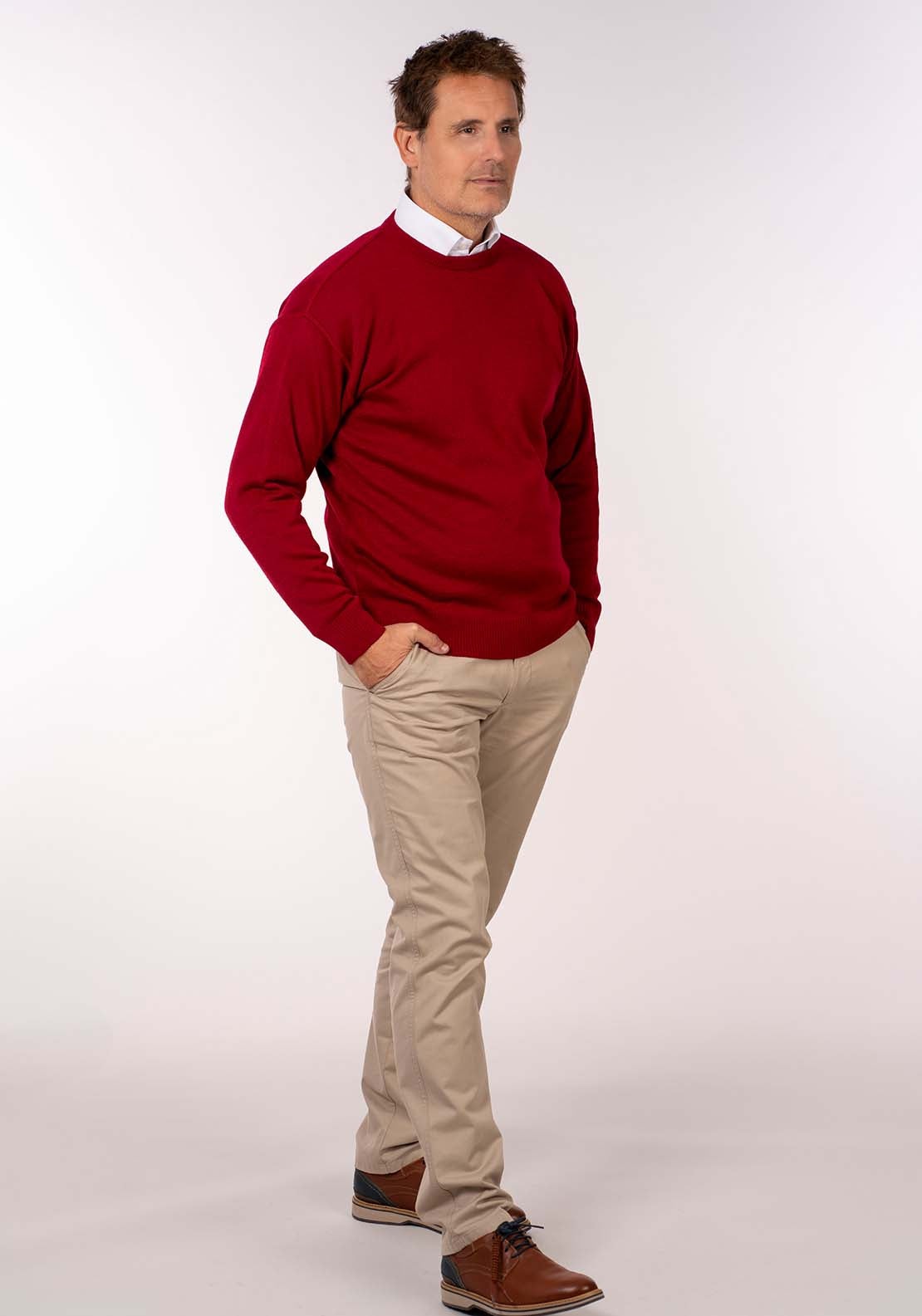 Yeats Plain Crew Neck Knit - Acino 2 Shaws Department Stores