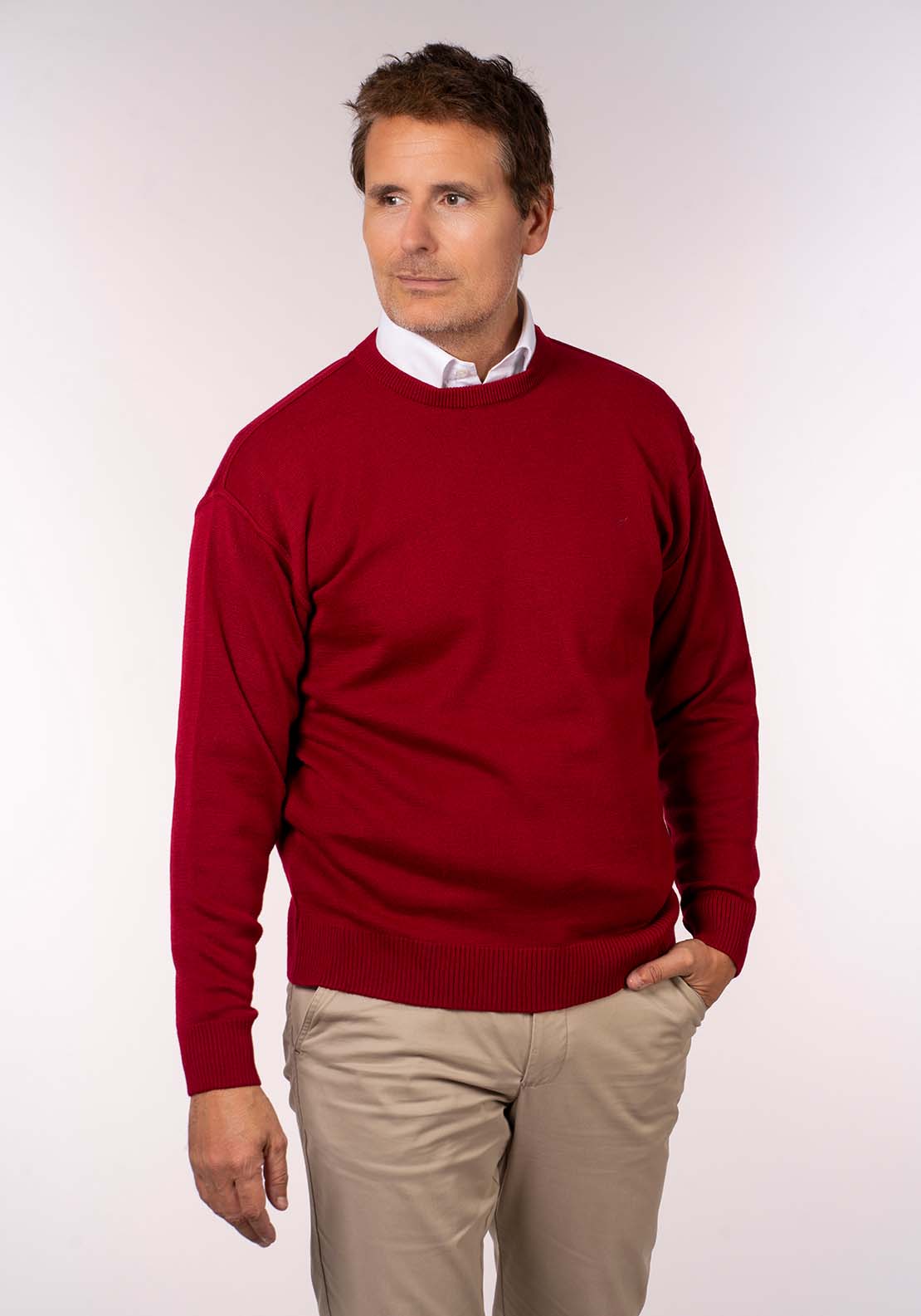 Yeats Plain Crew Neck Knit - Acino 1 Shaws Department Stores