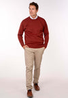 Plain Crew Neck Knit - Orange