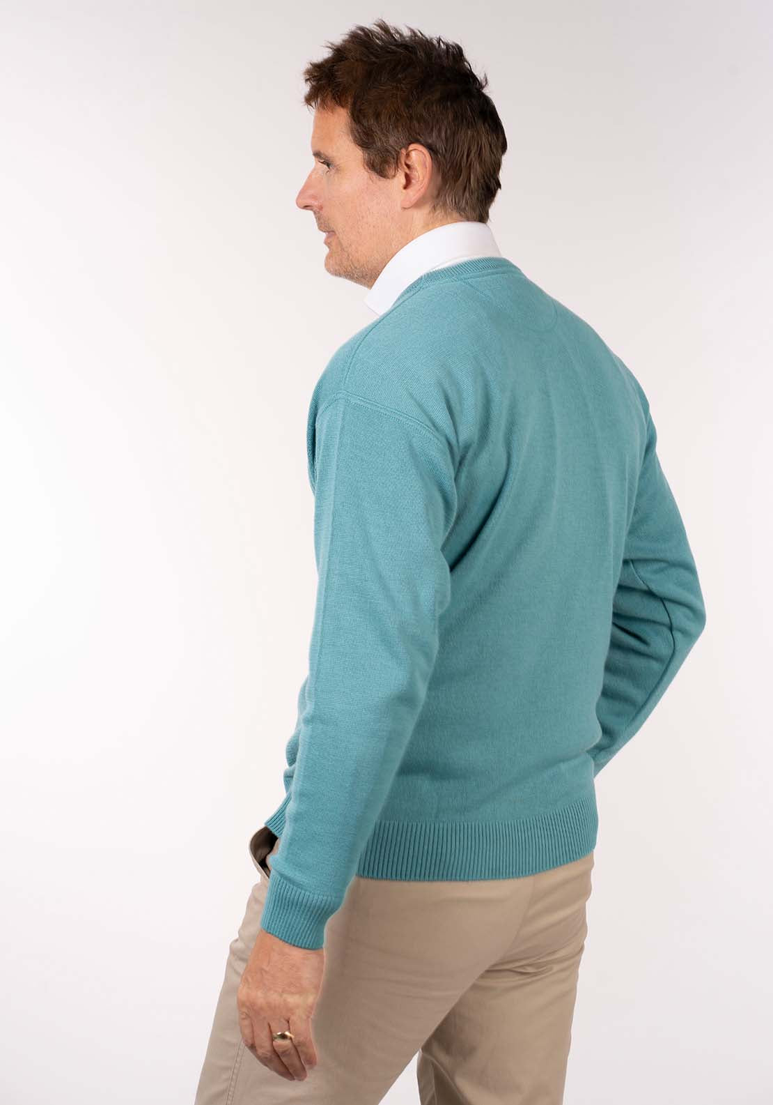 Yeats Plain Crew Neck Knit - Malta Mint 2 Shaws Department Stores