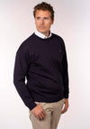 Plain Crew Neck Knit - Poker