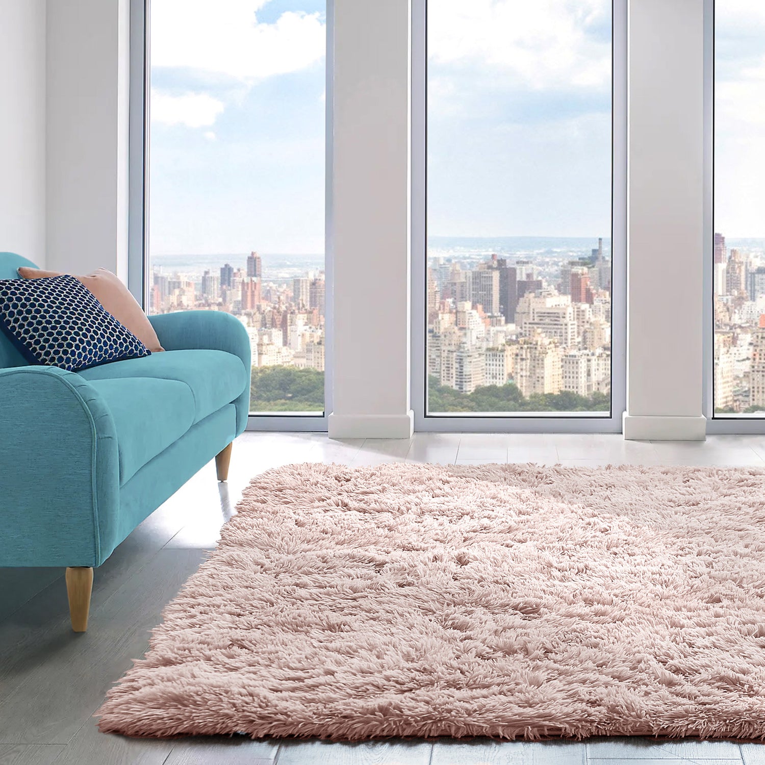 The Home Collection Alaska Basic Rug - 80x150 - Blush 1 Shaws Department Stores