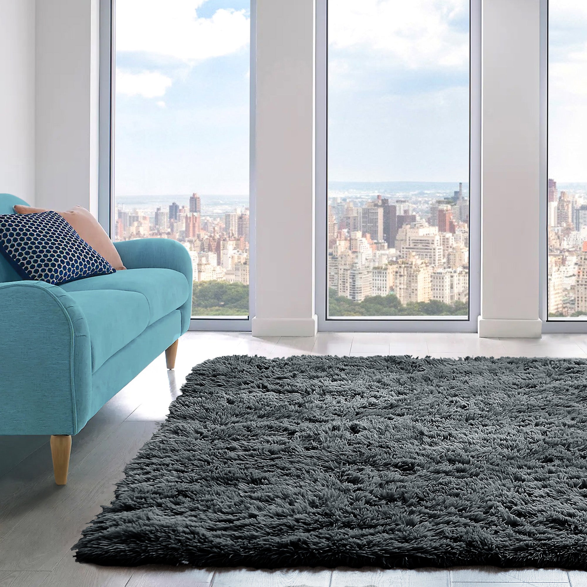 The Home Collection Alaska Basic Rug - 80x150 - Grey 1 Shaws Department Stores