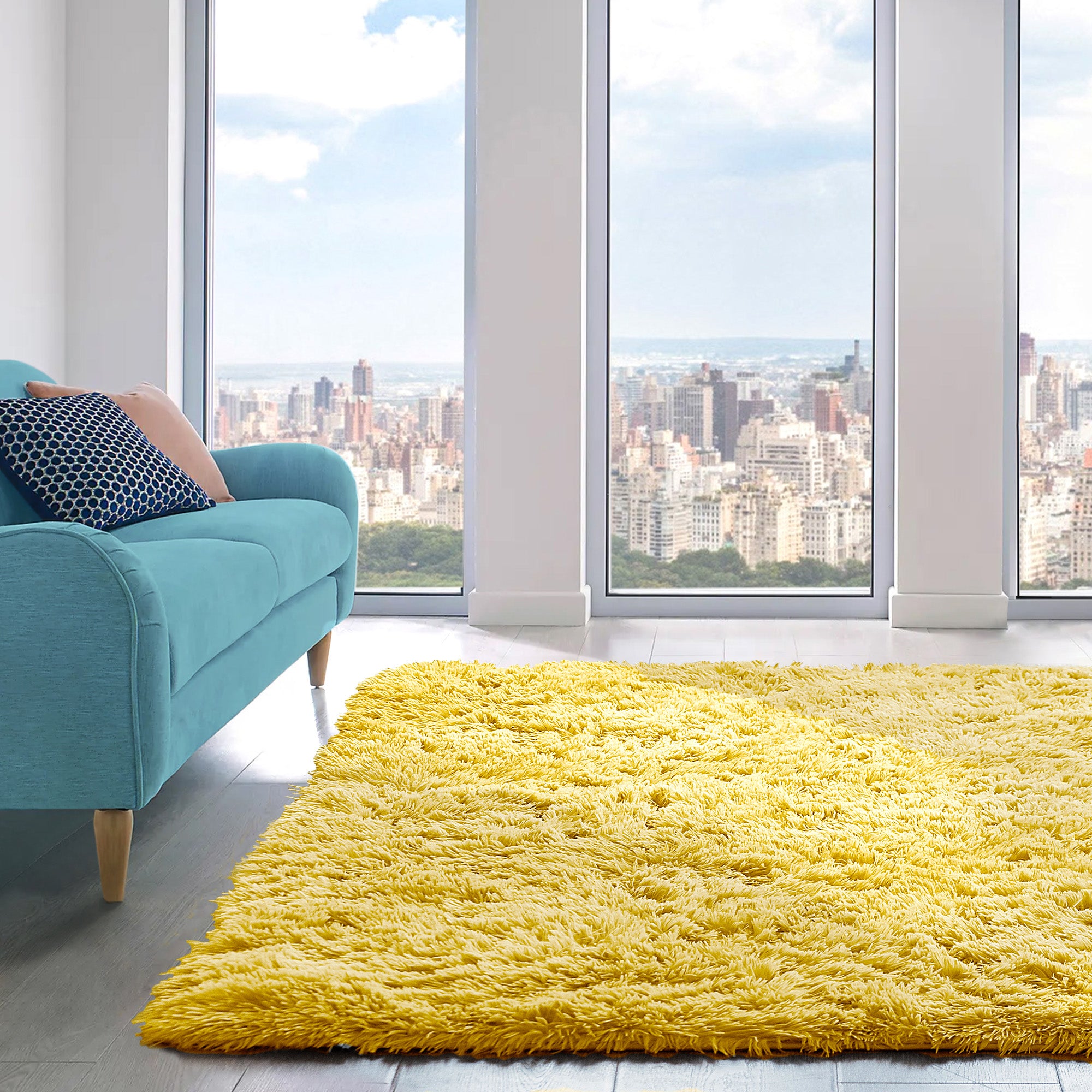 The Home Collection Alaska Basic Rug - 80x150 - Yellow 1 Shaws Department Stores