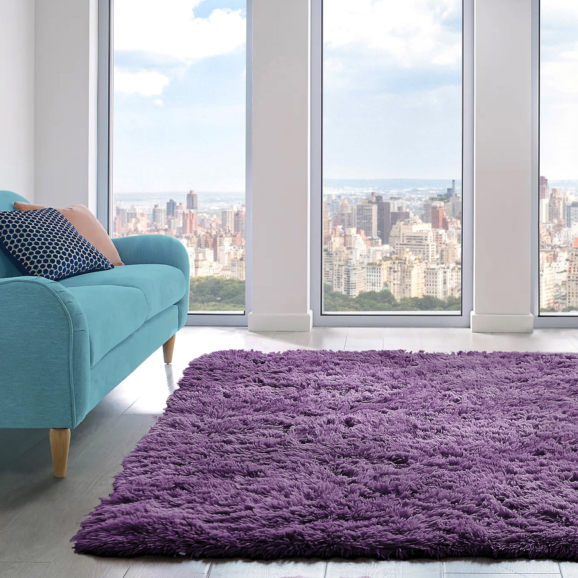 The Home Collection Alaska Basic Rug - 120x70 - Purple 1 Shaws Department Stores