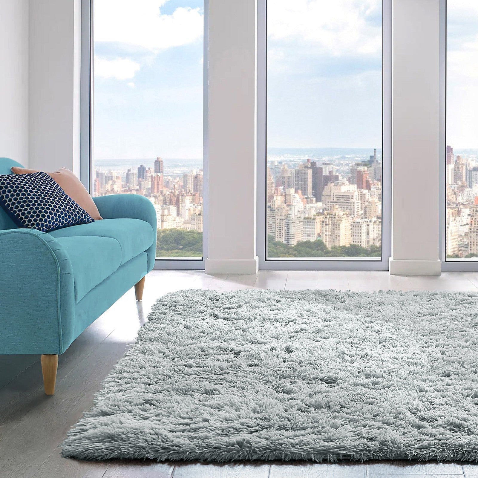 The Home Collection Alaska Basic Rug - 80x70 - Silver 1 Shaws Department Stores