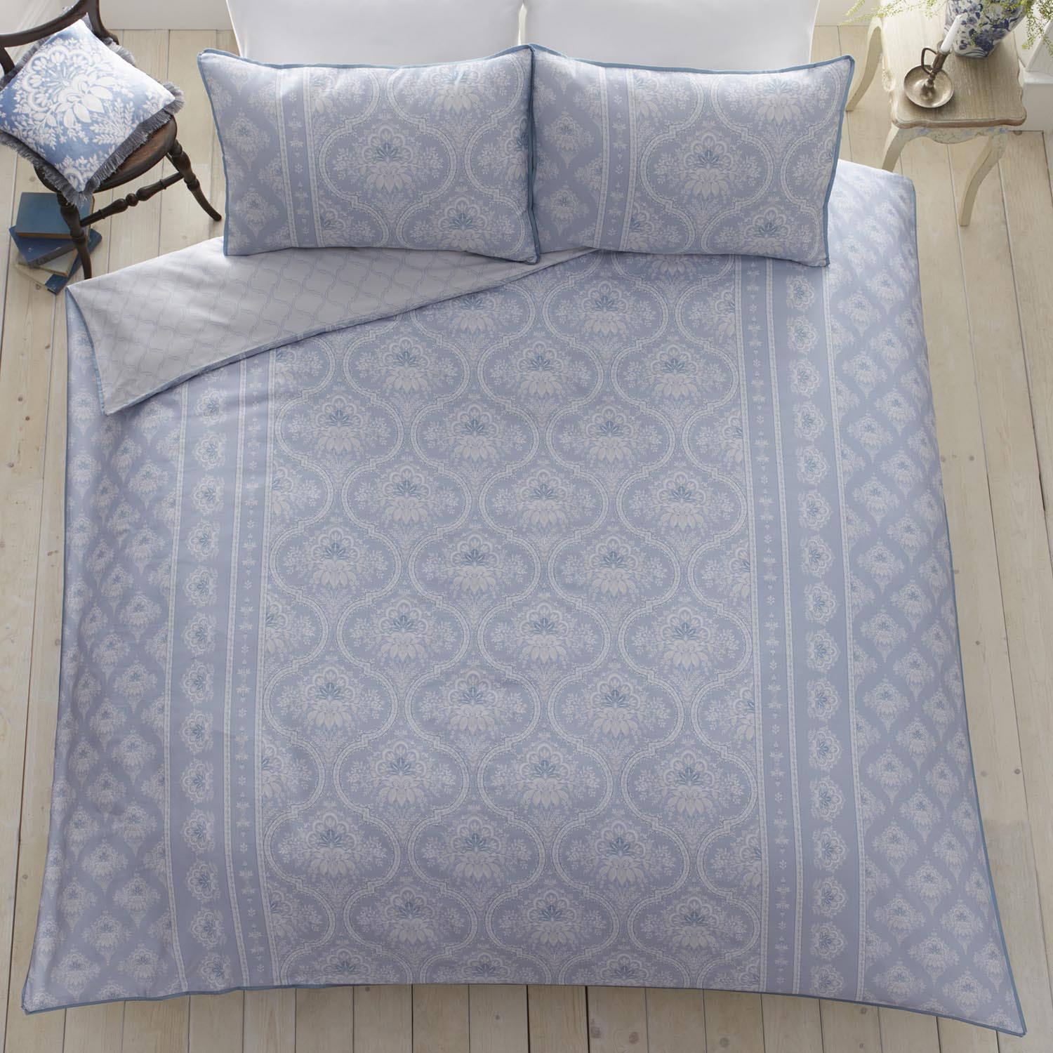  Heather And Ferne Alexandria Blue Duvet Cover Set 2 Shaws Department Stores