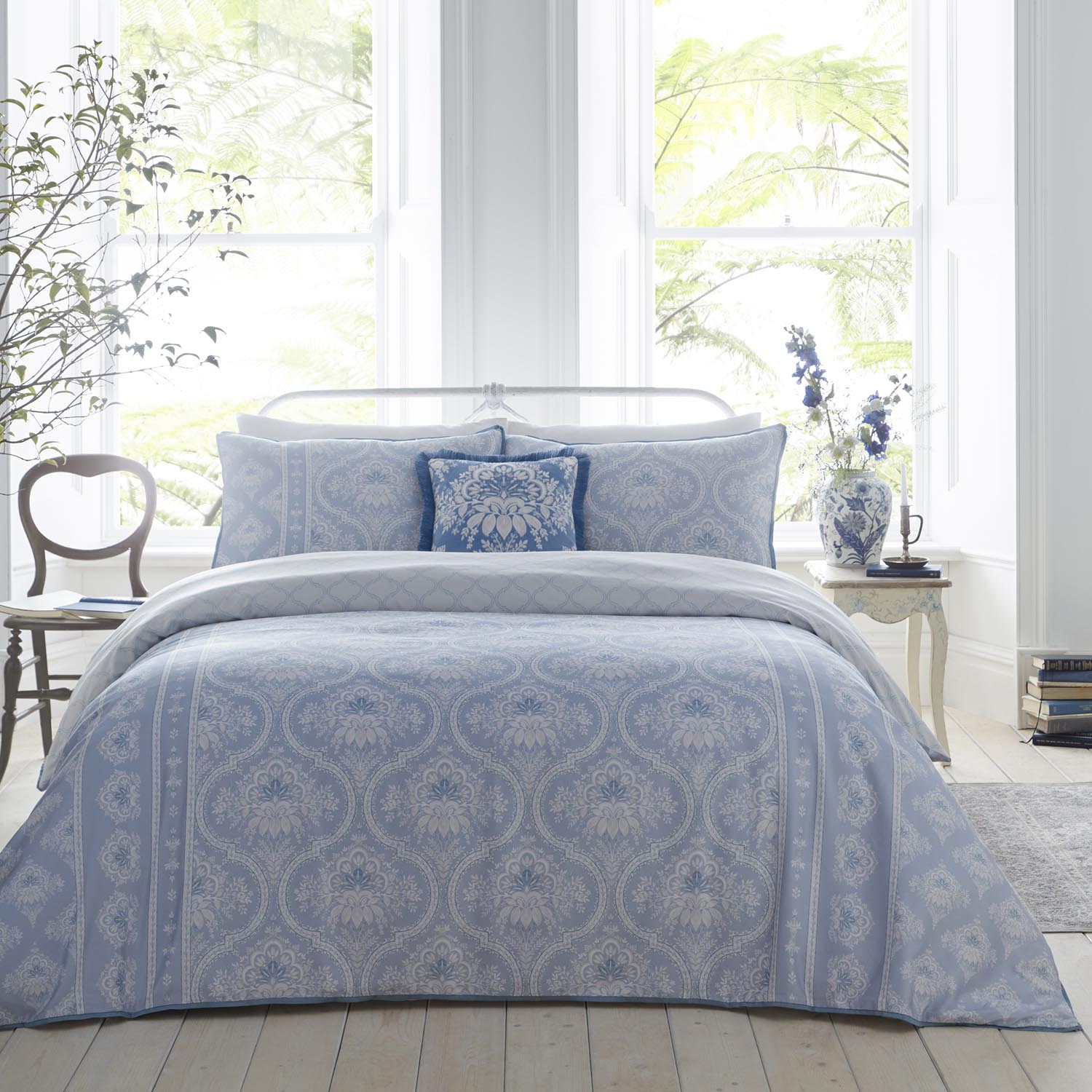  Heather And Ferne Alexandria Blue Duvet Cover Set 1 Shaws Department Stores