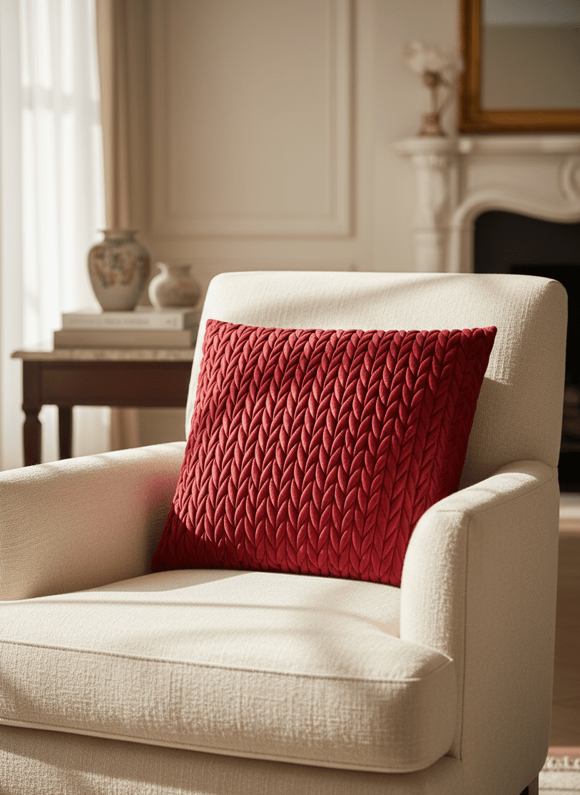 Laurence Llewelyn-bowen Amour Cushion - Red 1 Shaws Department Stores