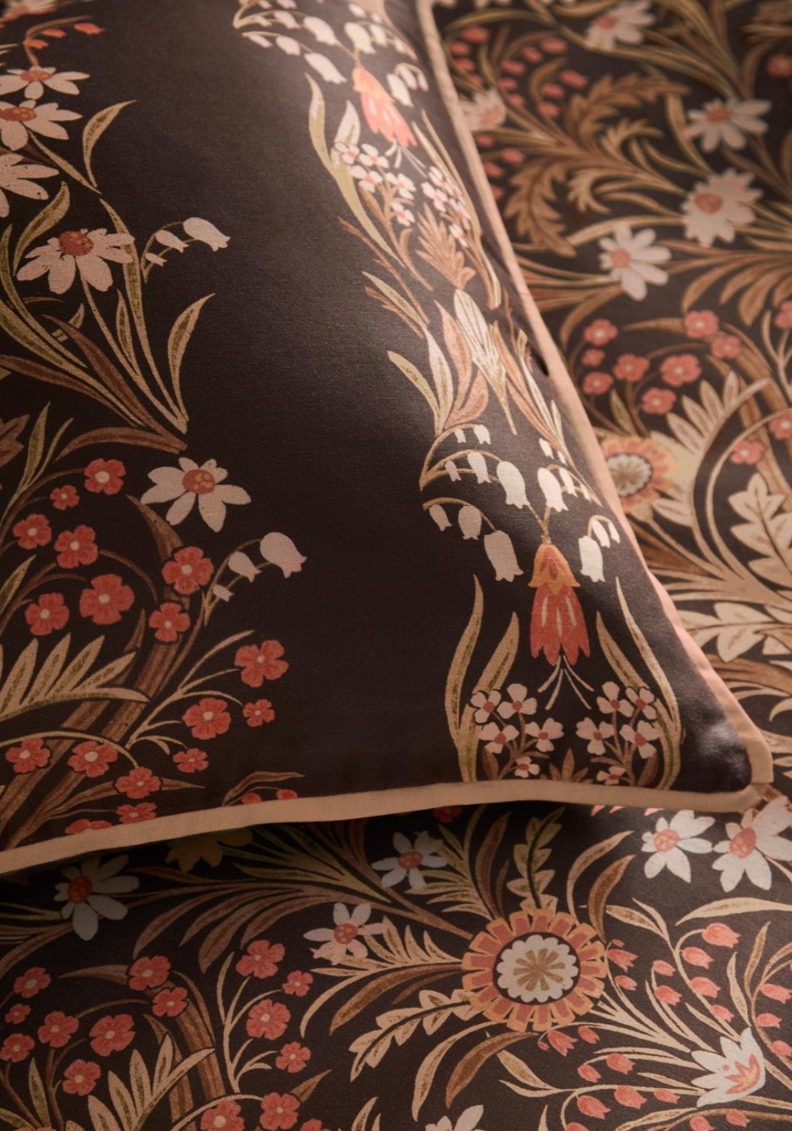 Heather &amp; Ferne 100% Cotton Alice Duvet Cover Set - Brown 3 Shaws Department Stores