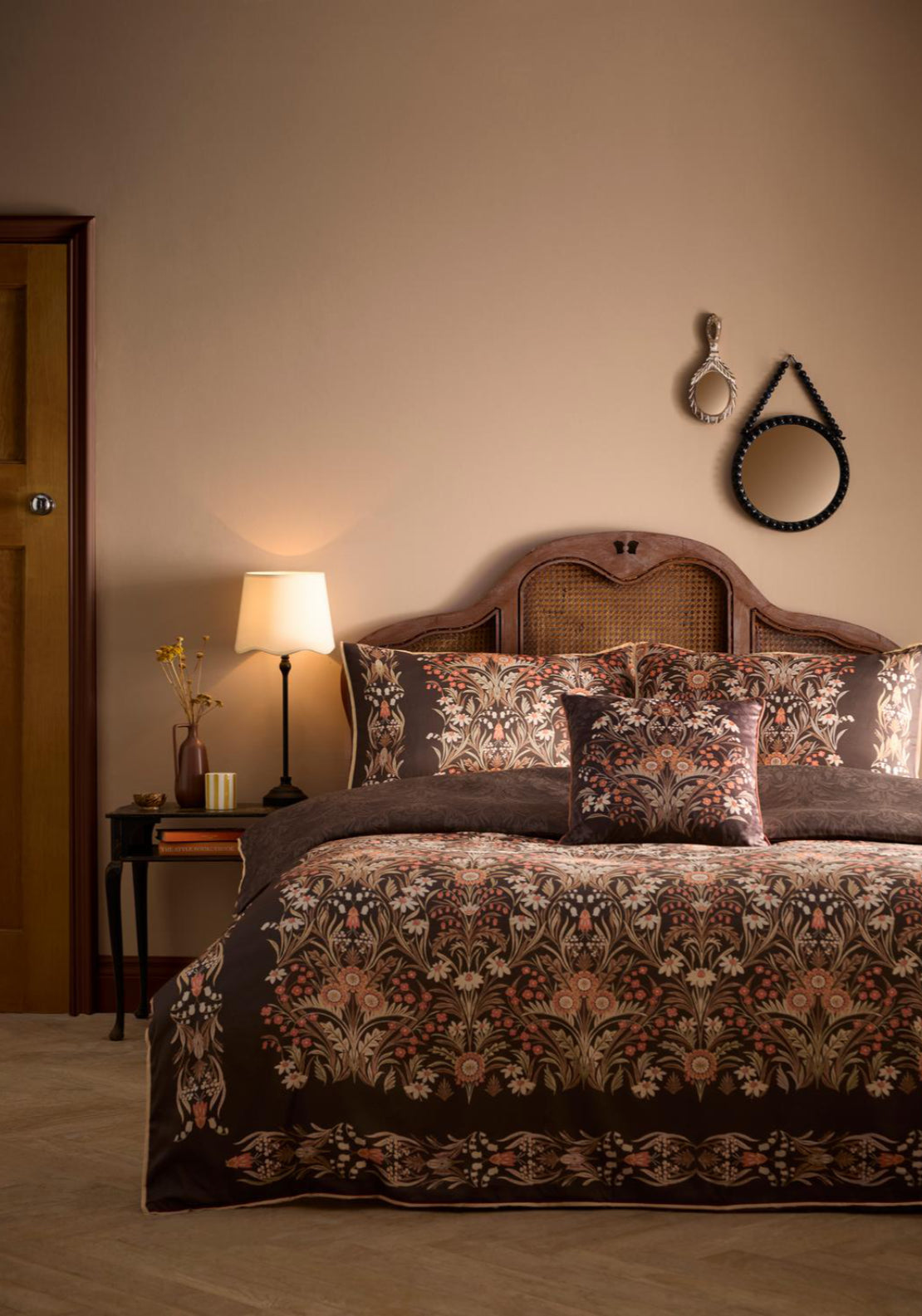 Heather &amp; Ferne 100% Cotton Alice Duvet Cover Set - Brown 5 Shaws Department Stores
