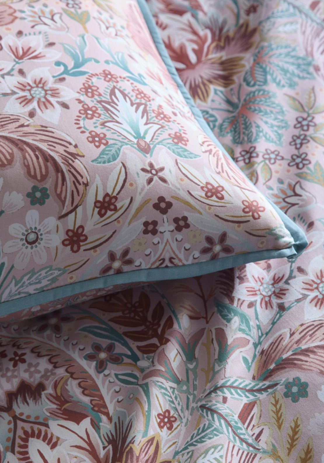 Heather &amp; Ferne 100% Cotton Floral Damask Duvet Cover Set - Multi 4 Shaws Department Stores