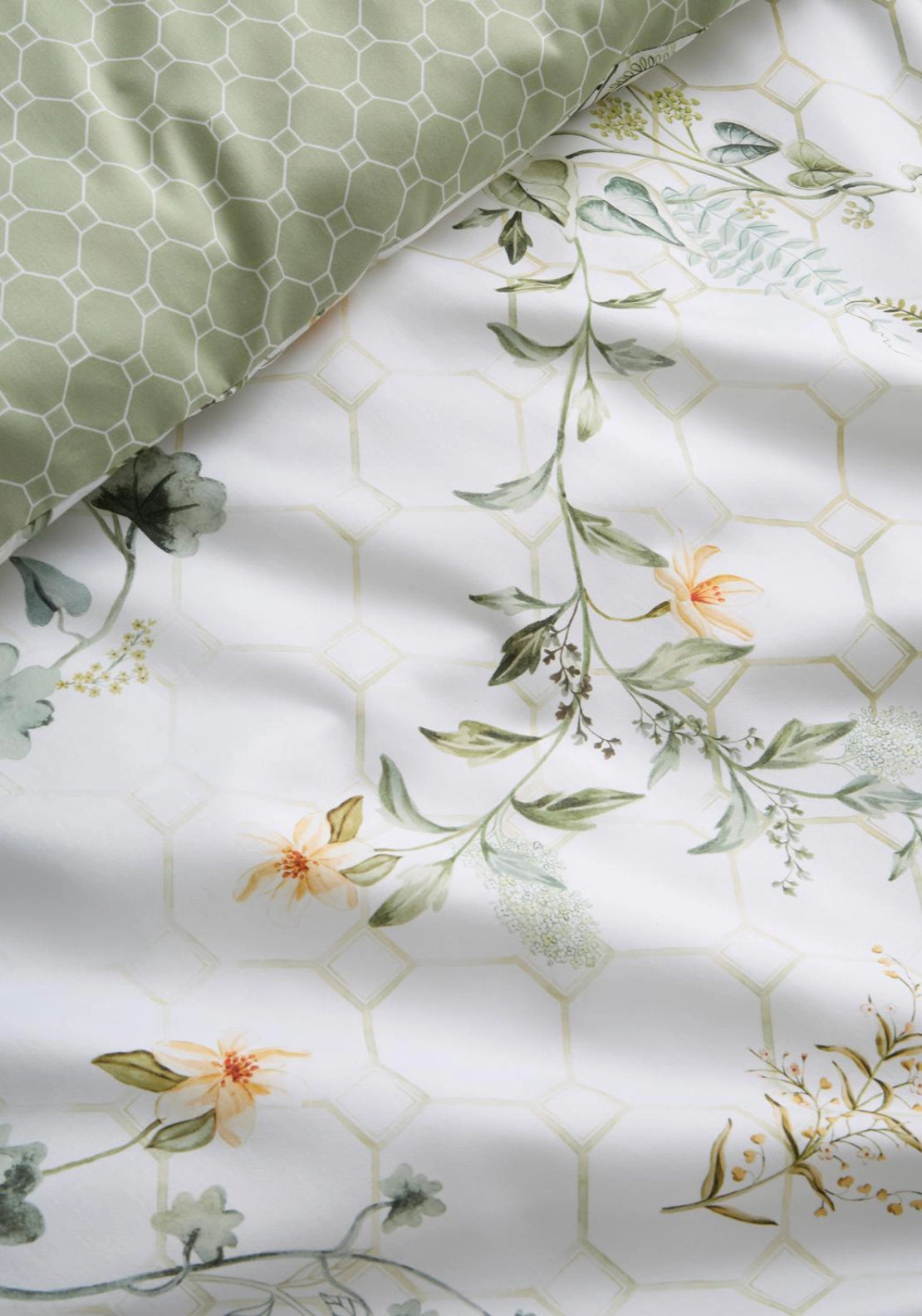 Garden Trellis Duvet Cover Set - Green
