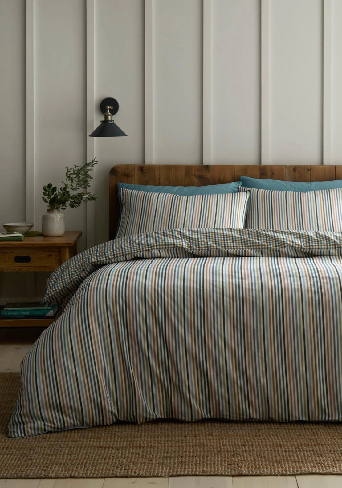 Mini Check Duvet Cover Set - Green