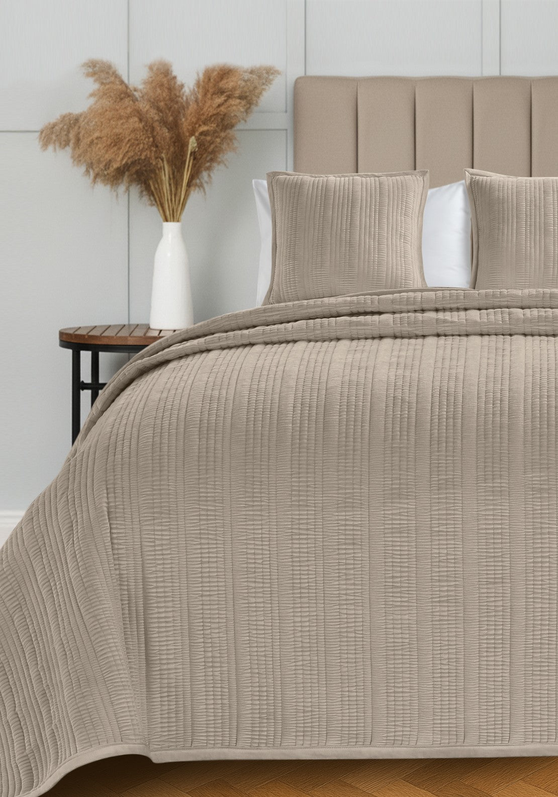 The Home Collection 100% Cotton Ashbury Throw - Nude 3 Shaws Department Stores