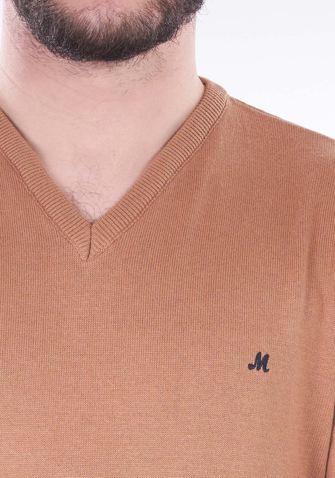 Mineral Azenha Vneck Knit - Biscuit 2 Shaws Department Stores