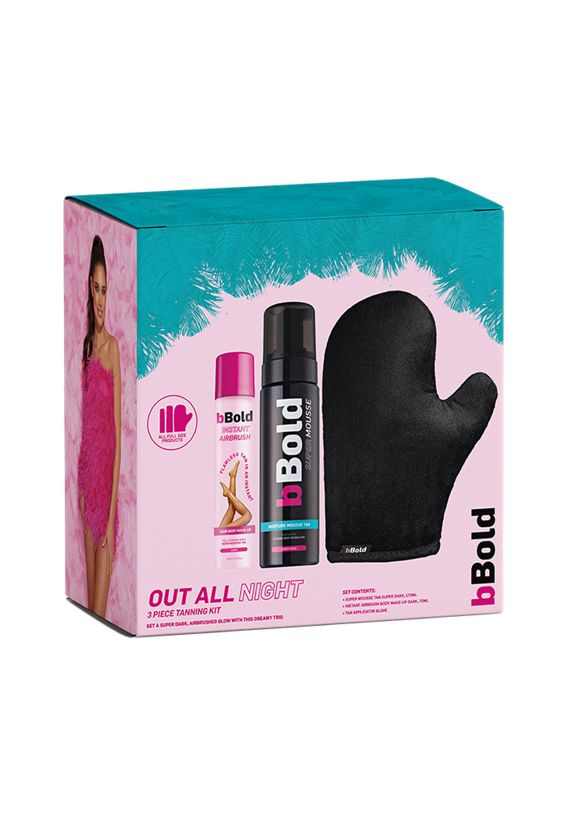 Out All Night 3 Piece Tanning Gift Set