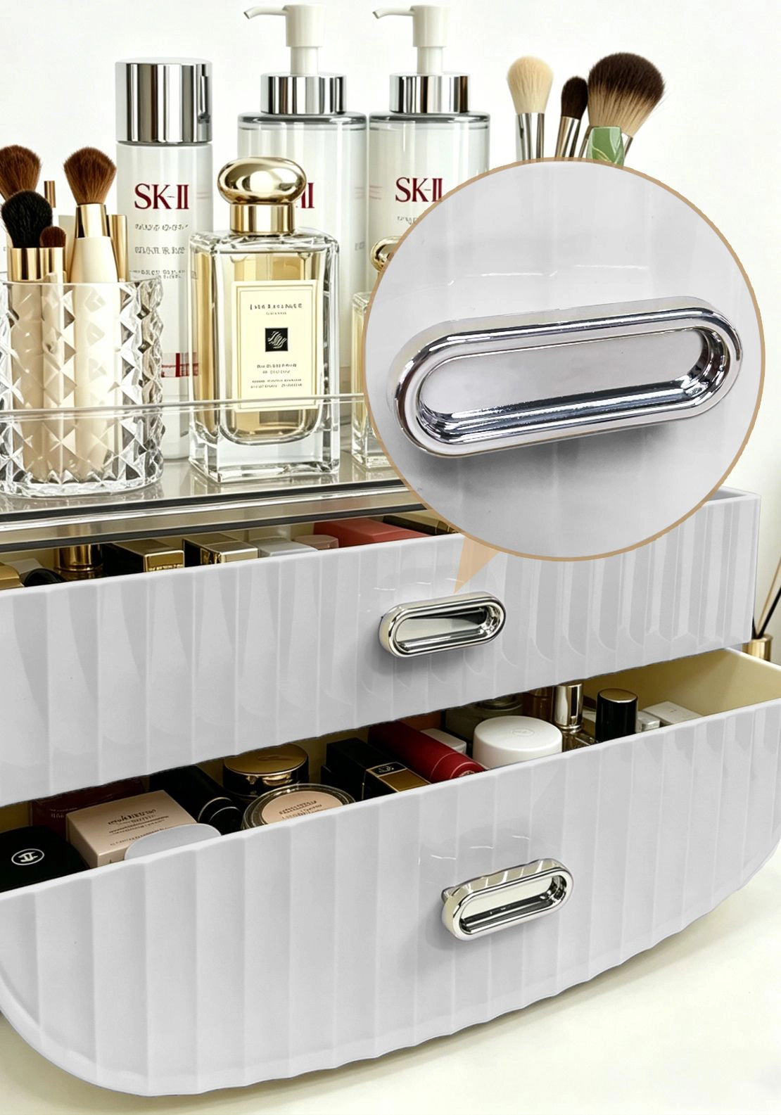 The Home Collection Cosmetic Storage Box - White 3 Shaws Department Stores