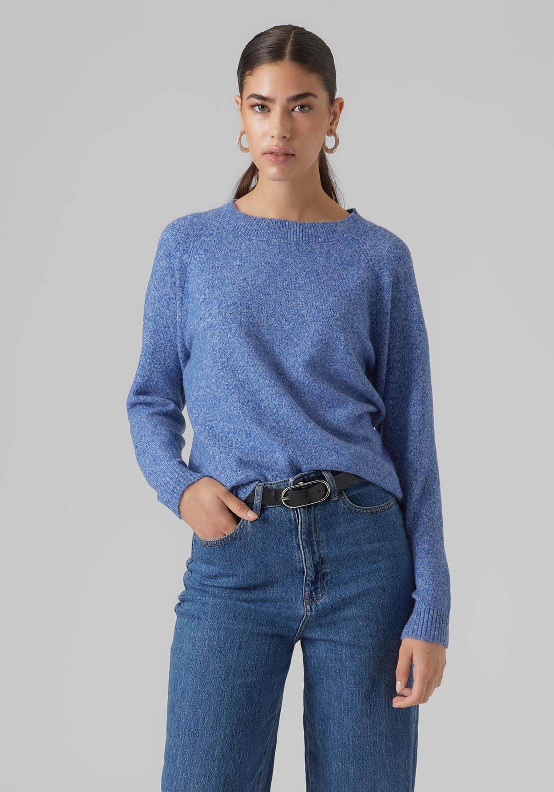 Vero Moda Pullover Jumper - Beaucoup Blue 1 Shaws Department Stores