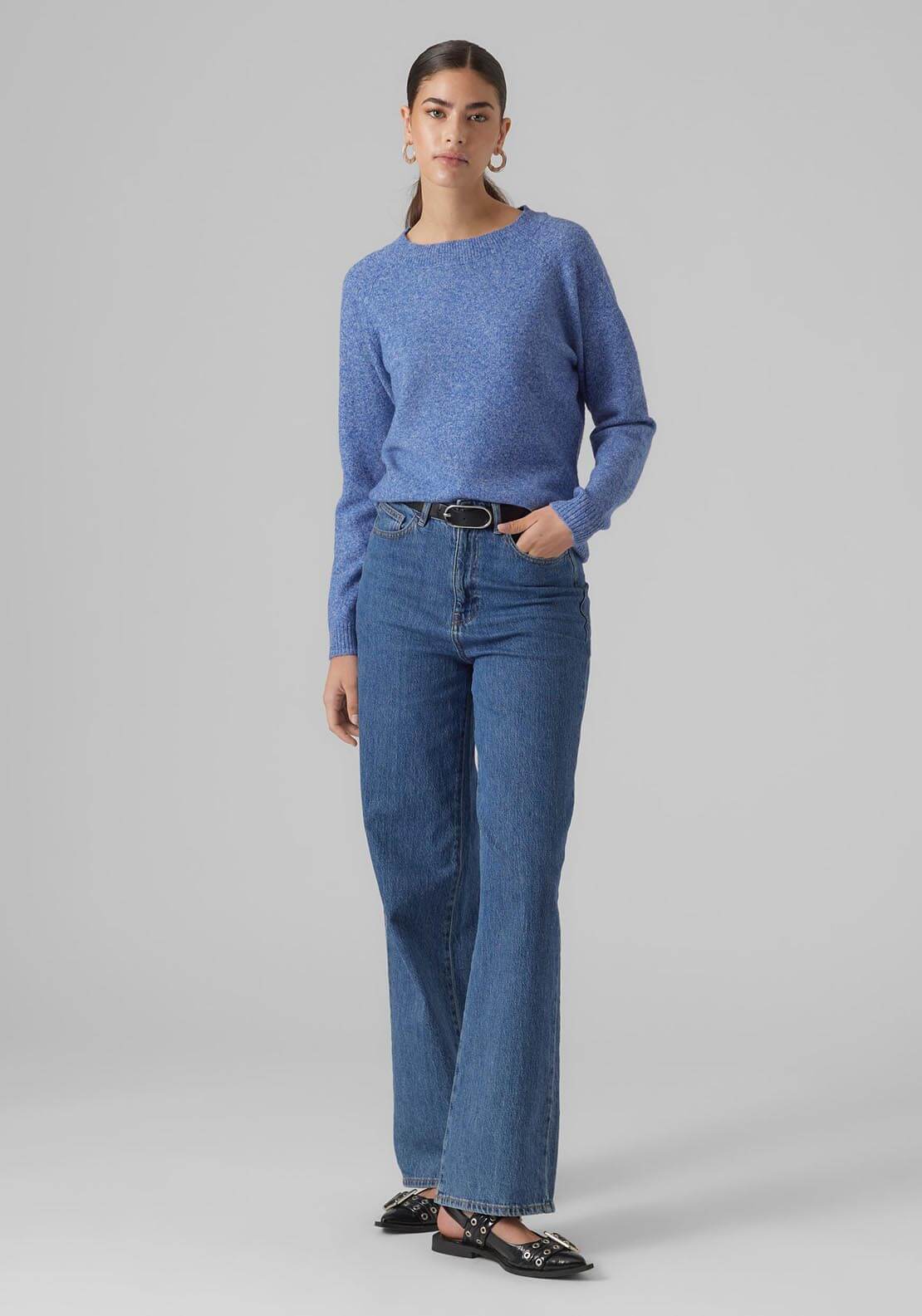 Vero Moda Pullover Jumper - Beaucoup Blue 2 Shaws Department Stores