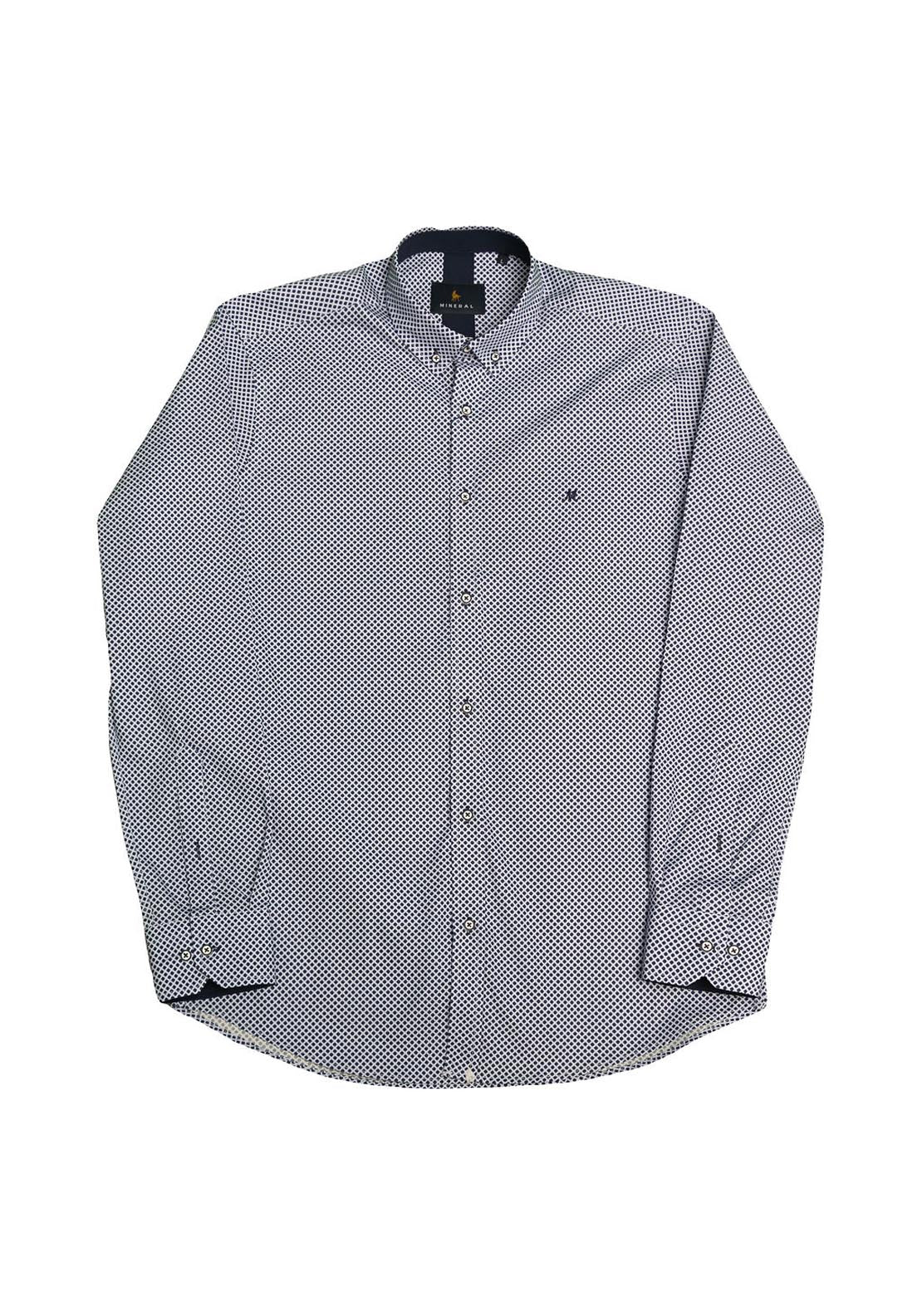 Mineral Beigh Long Sleeve Shirt - Navy / Blue 8 Shaws Department Stores