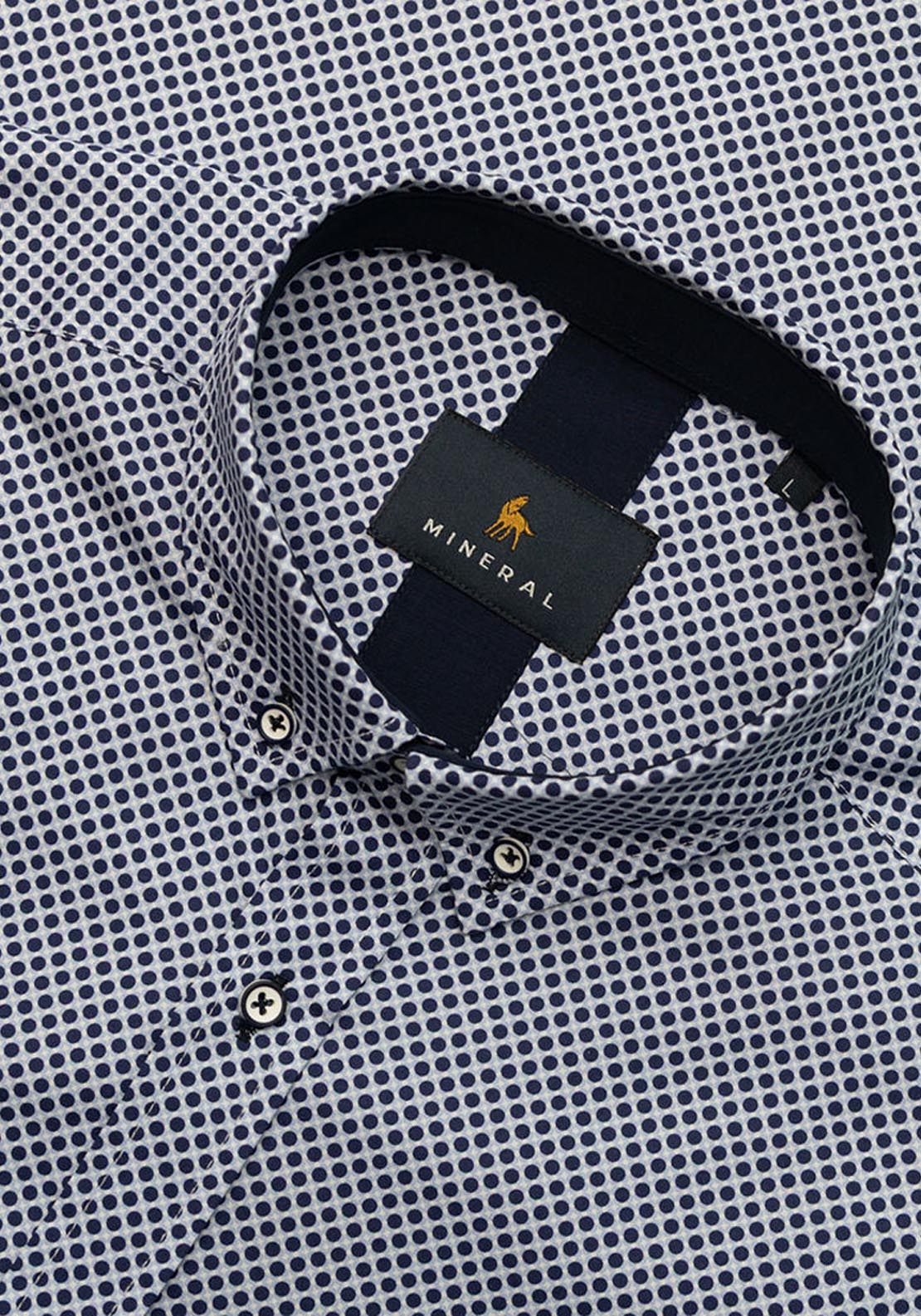 Mineral Beigh Long Sleeve Shirt - Navy / Blue 4 Shaws Department Stores