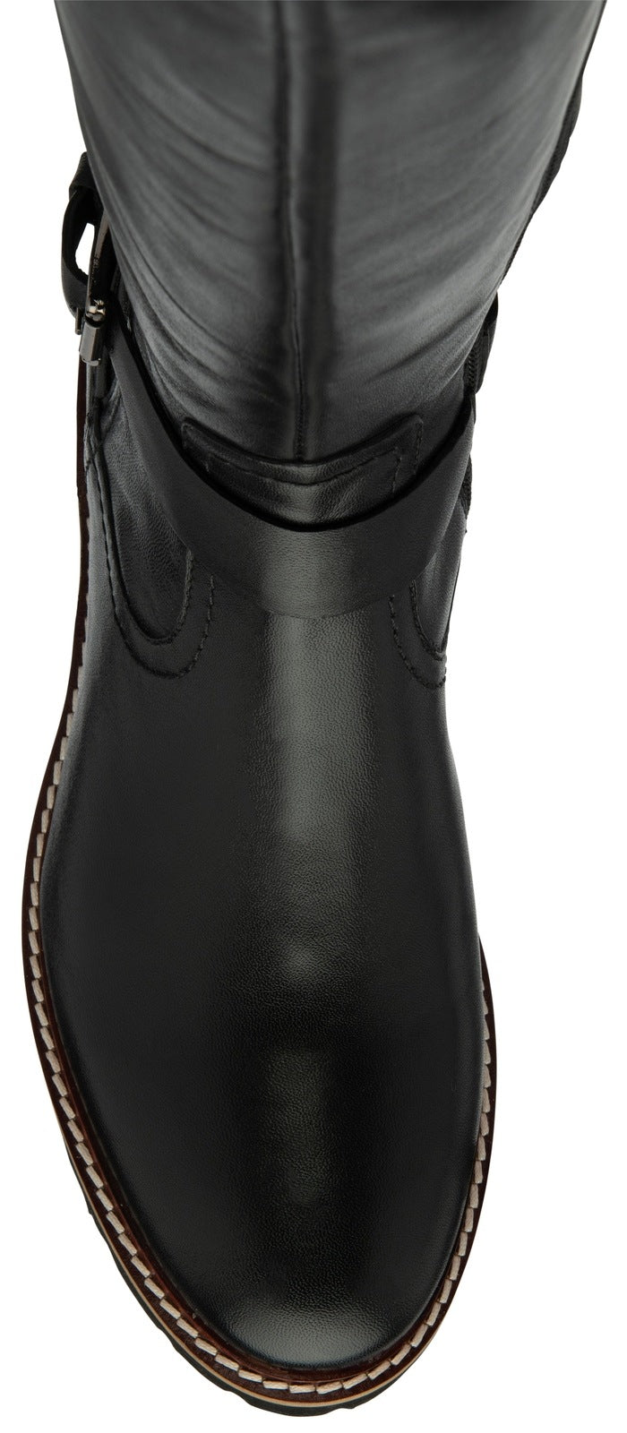 Lotus Belverdere Ladies Flat Knee High Boot - Black Leather 4 Shaws Department Stores