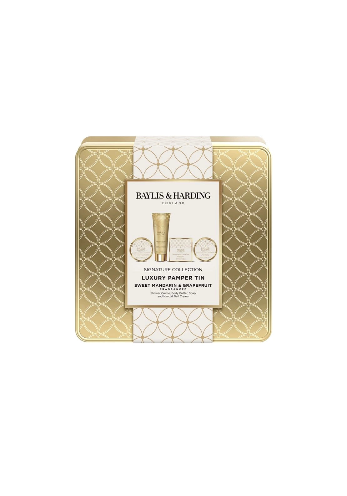 Sweet Mandarin &amp; Grapefruit Luxury Pamper Tin Gift Set - Mandarin&amp;grapefruit