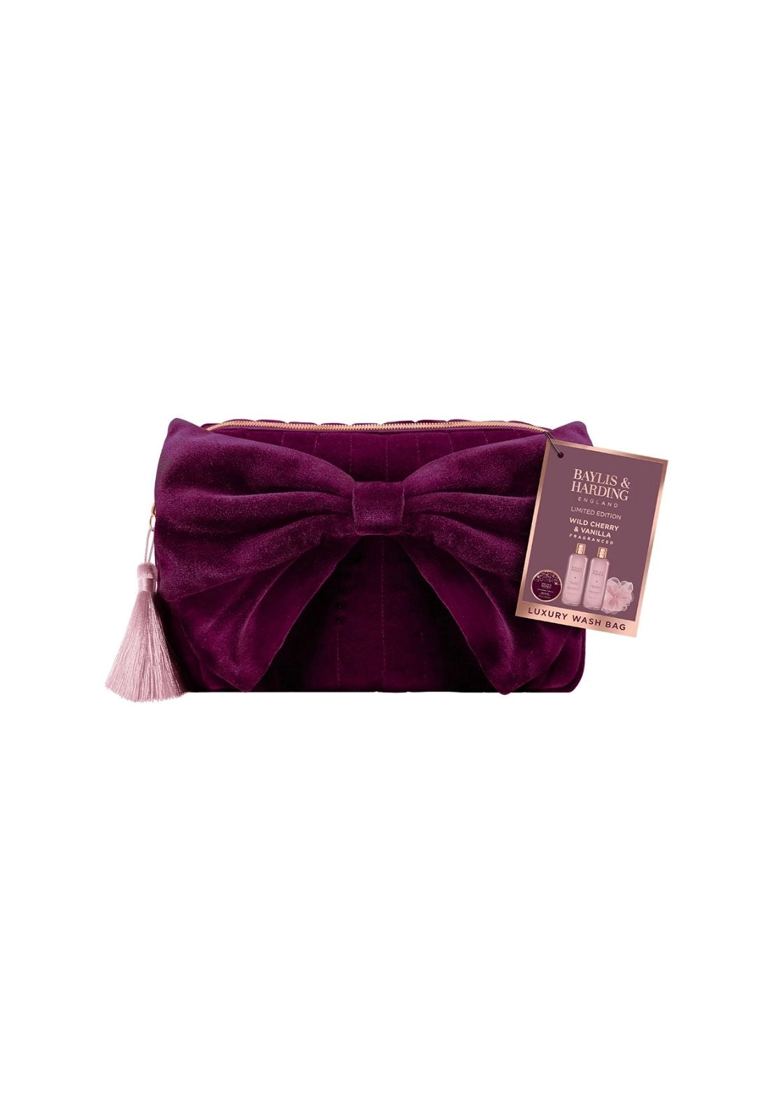 Wild Cherry &amp; Vanilla Luxury Bow Wash Bag Gift Set - Wildcherry&amp;vanilla