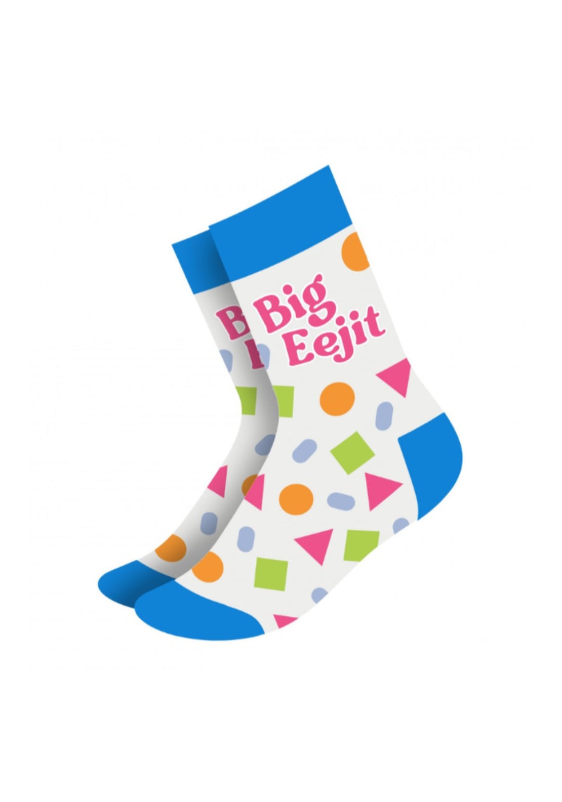 Sock Therapy Big Eejit Socks - White / Blue 1 Shaws Department Stores