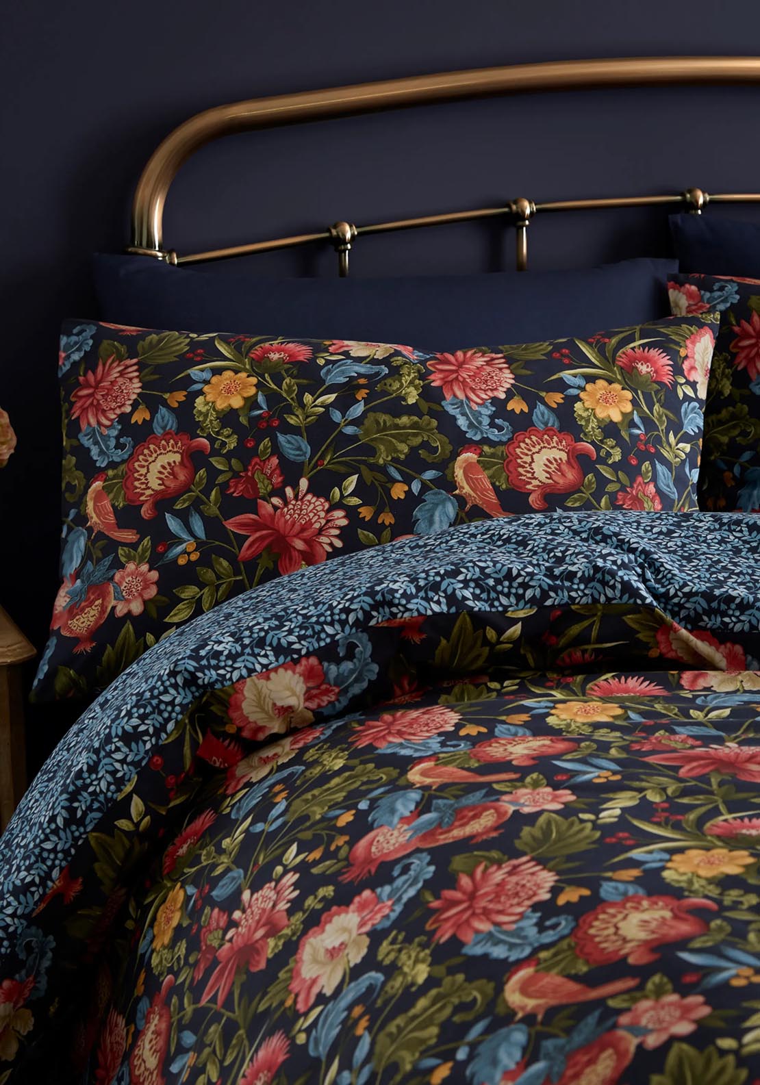 The Home Luxury Collection Jewelled Duvet Cover Set - Navy 2 Shaws Department Stores