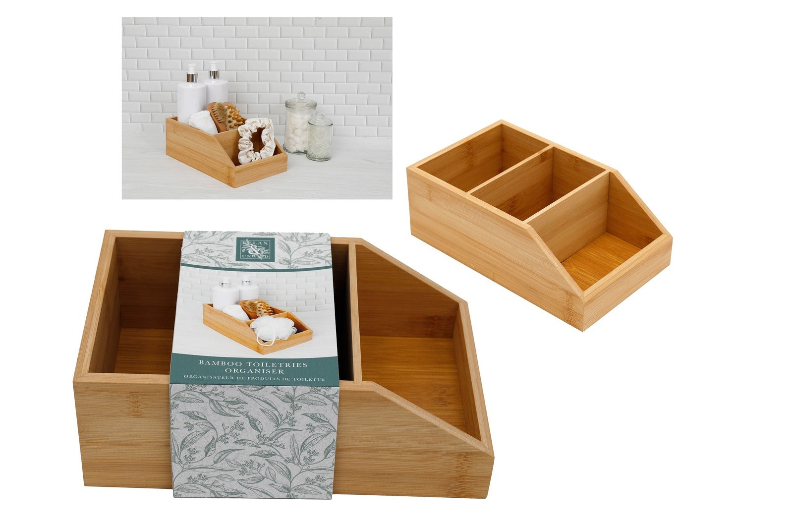 The Home Bamboo Organiser Box 2 Shaws Department Stores