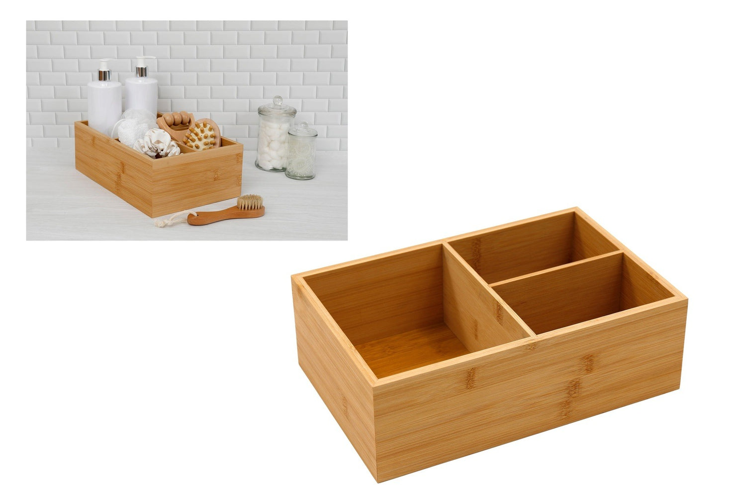 The Home Bamboo Organiser Box 2 Shaws Department Stores