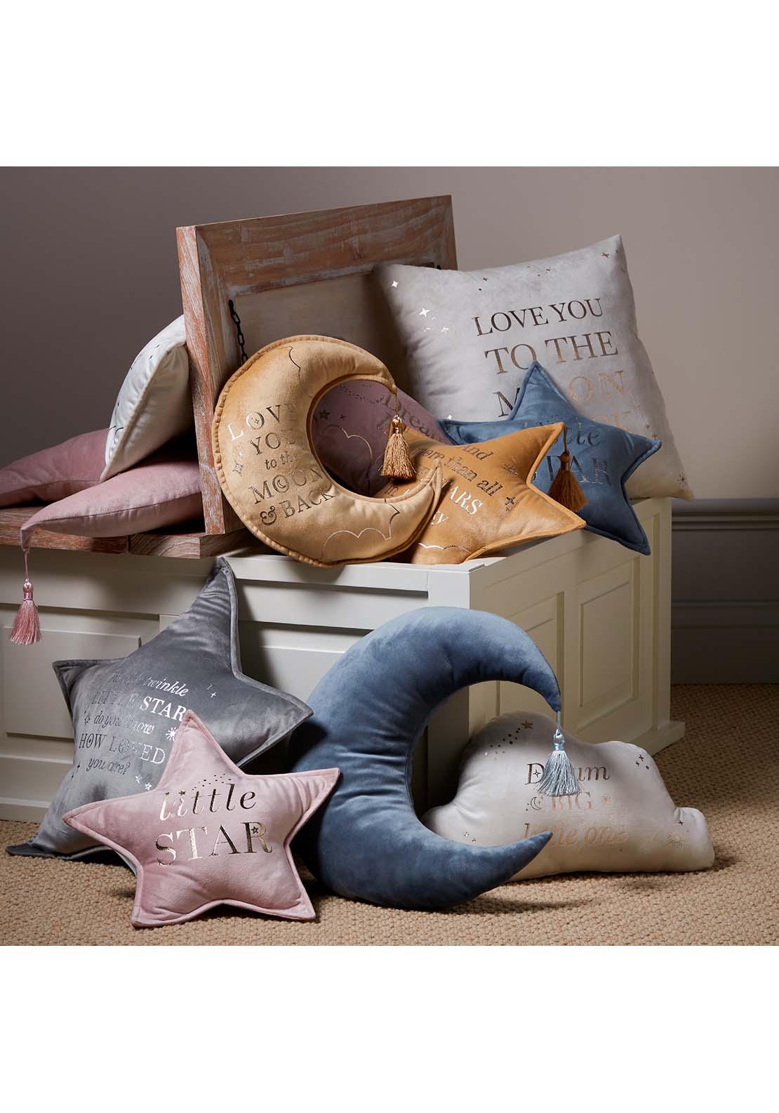 The Home Collection Little Star Velvet Cushion 30cm 4 Shaws Department Stores